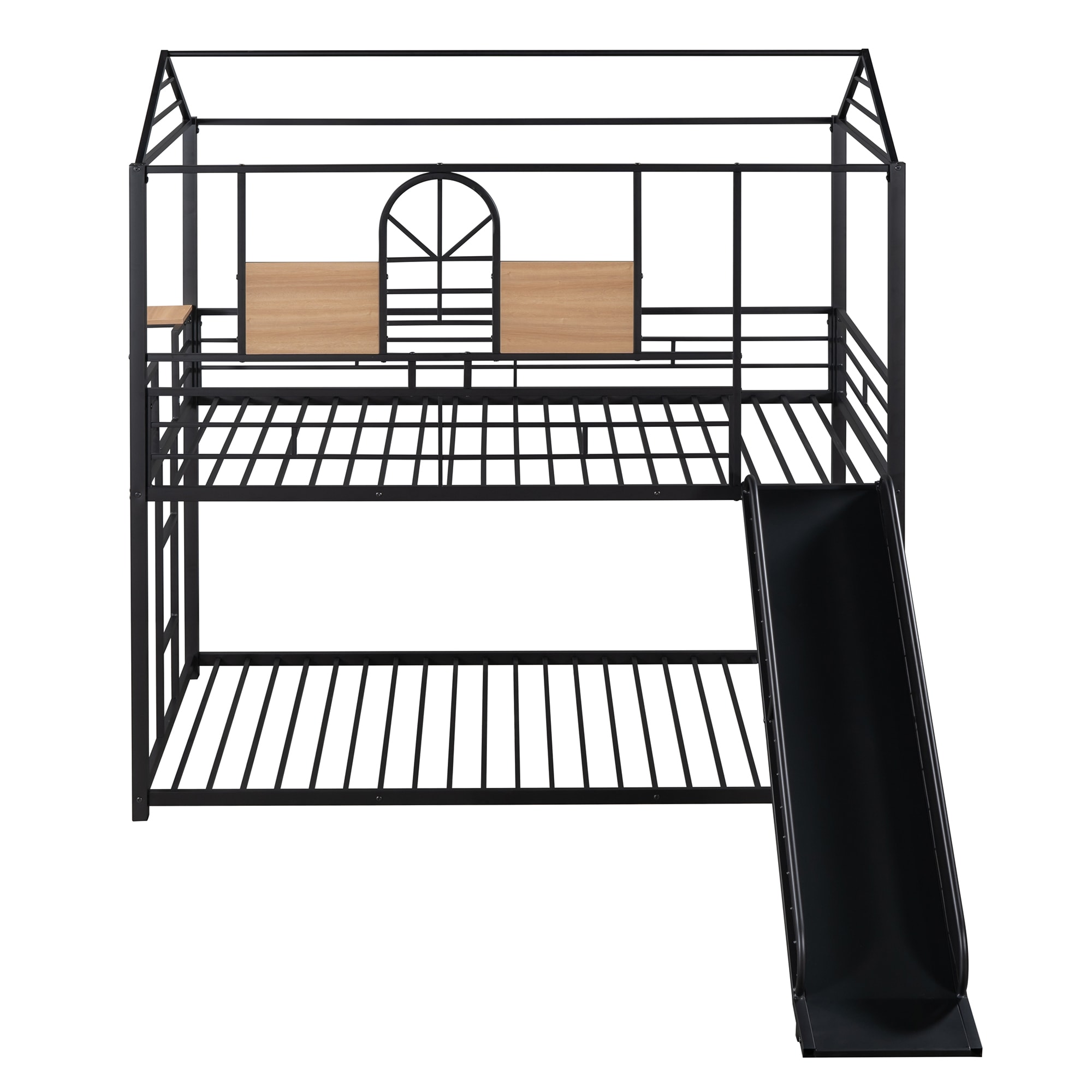 Qualler BLE000674B Black Twin over twin Bunk Bed