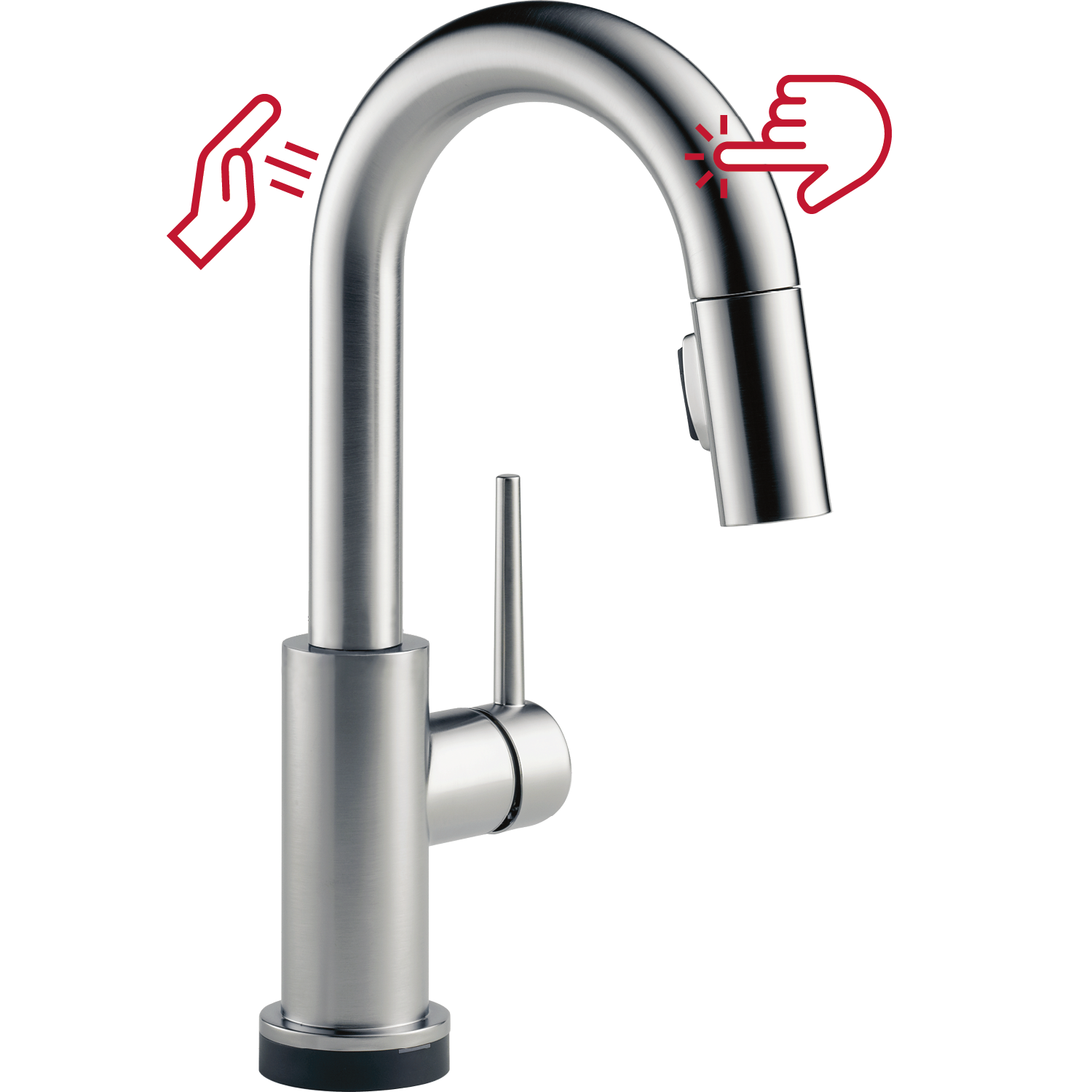 Delta 9959TL-AR-DST Trinsic Arctic Stainless Single Handle Deck-mount Touchless Bar and Prep Kitchen Faucet with Sprayer