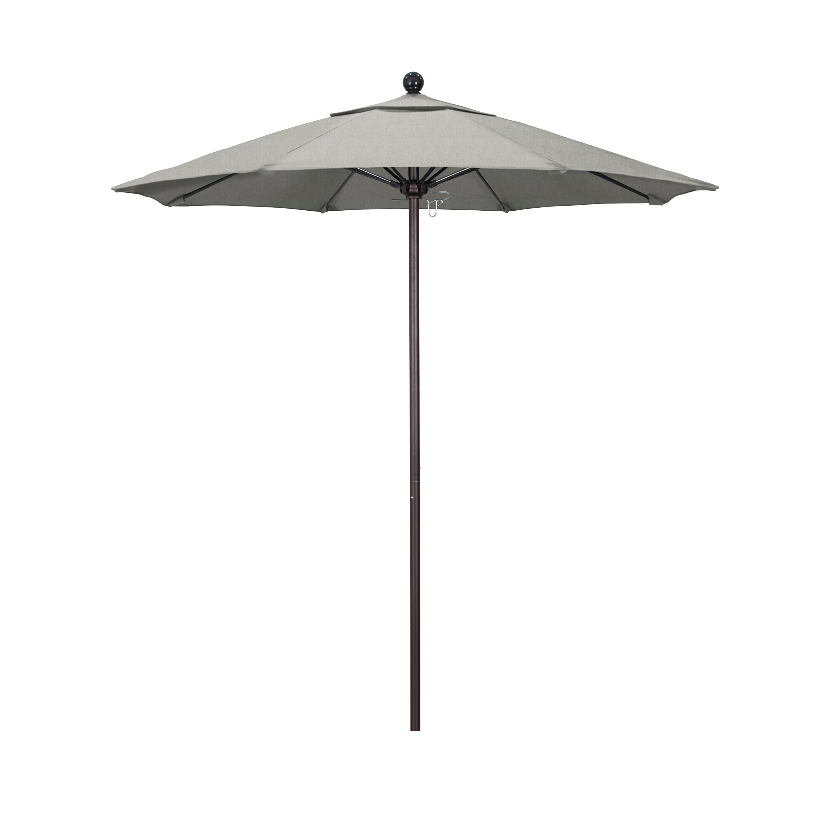 California Umbrella ALTO758117-5402 7.5-ft Aluminum Gray No-tilt Market Patio Umbrella