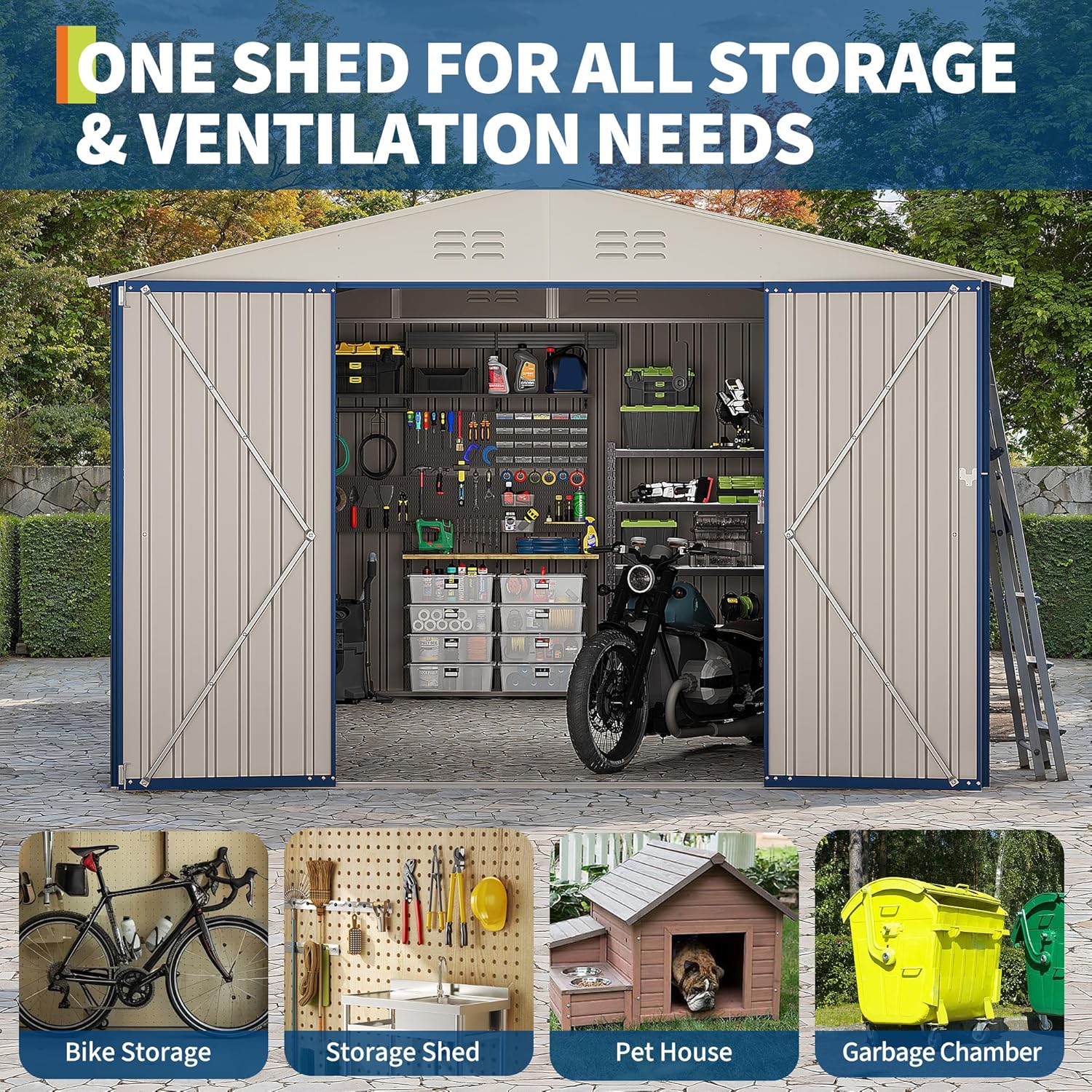 GAOMON CQC-LSYBHIPOJYP Metal-Storage-Buildings-Sheds - View #6