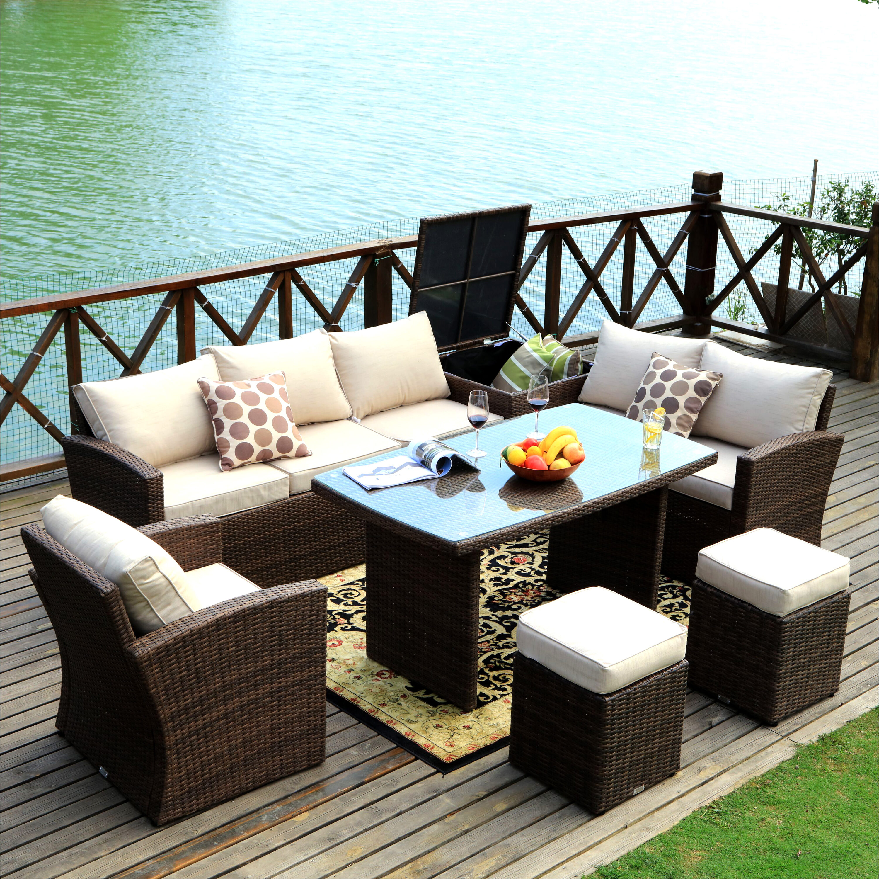 Moda Furnishings MOS-1403B-B Patio-Conversation-Sets - View #2