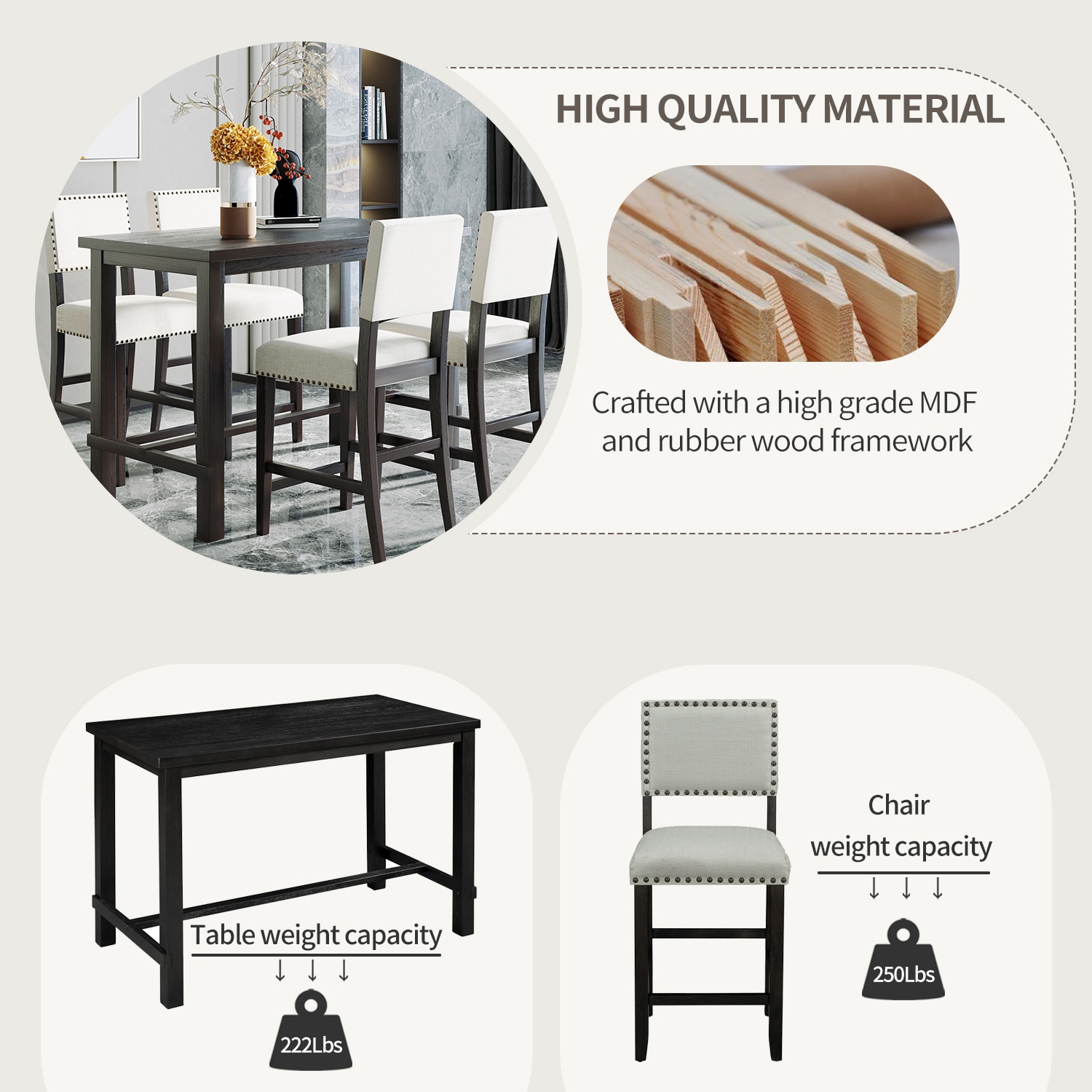 LIVIZA GIZ-TXX050EB Dining-Sets - View #7