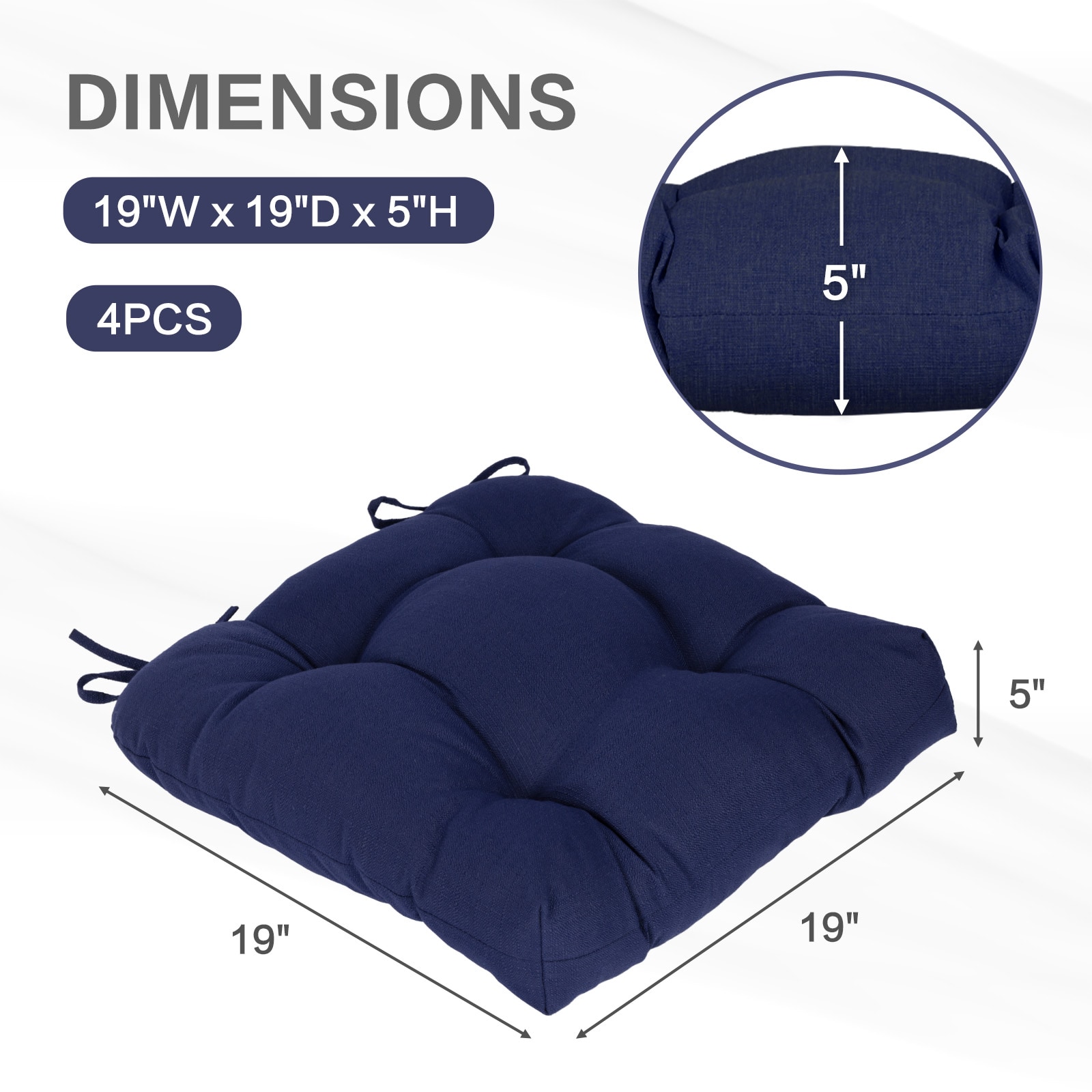 Aoodor A374-PDEDE Patio-Furniture-Cushions - View #2