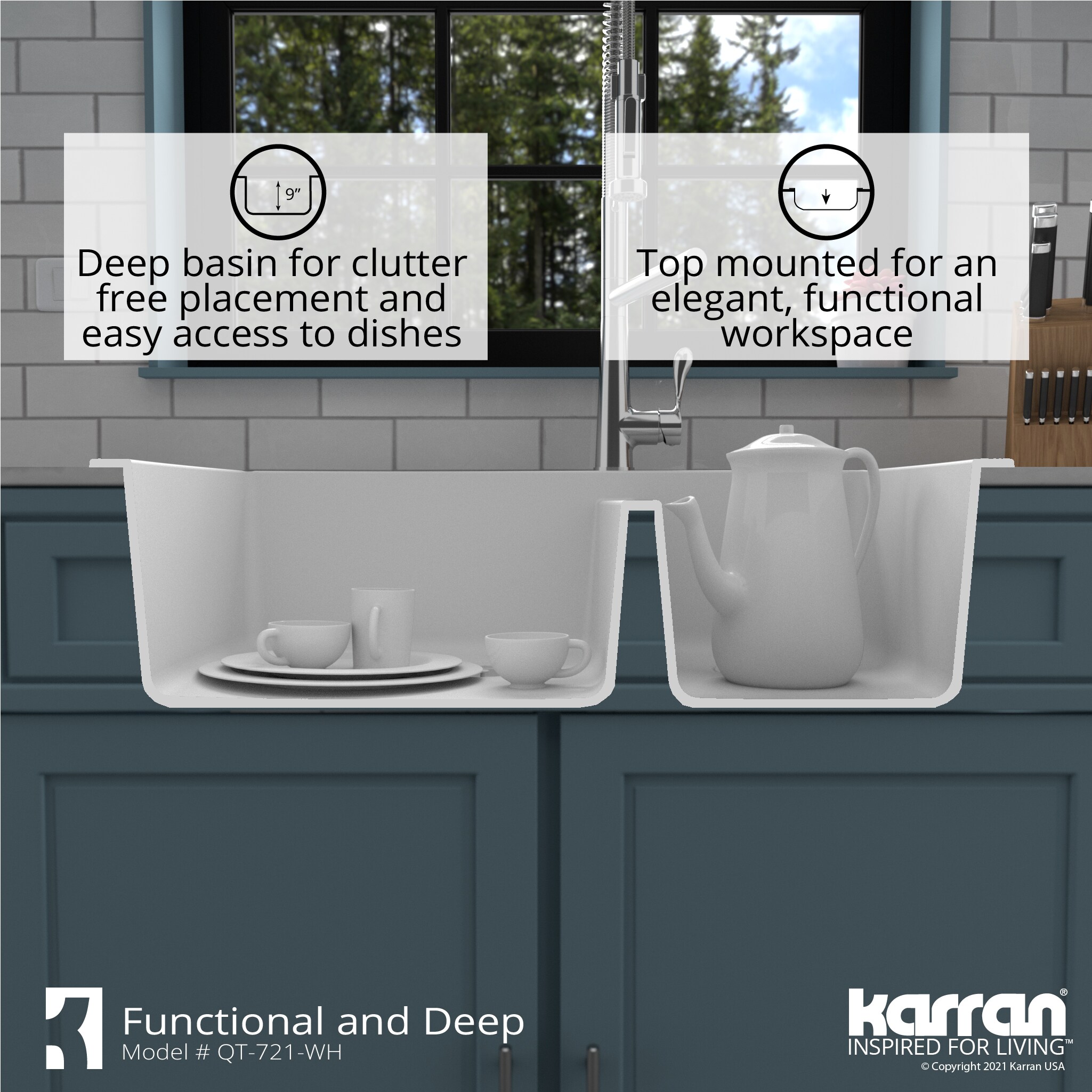 Karran QT-721-WH-PK1 Kitchen-Sinks - View #10
