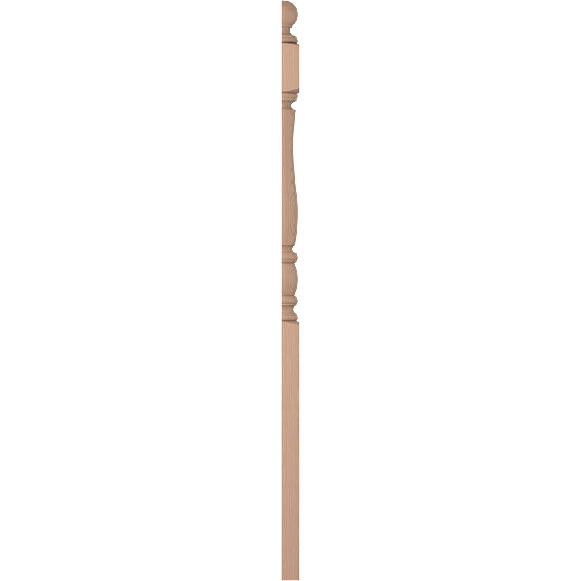 L.J. Smith Stair Systems LJP-3342BT 1-2-HM 3.5-in x 57.75-in Unfinished Hard maple Stair Newel Post