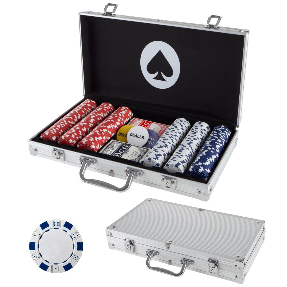 NEW CASINO COLLECTION DELUXE POKER CHIP SET WITH CARDS DICE & ALUMINUM CASE 