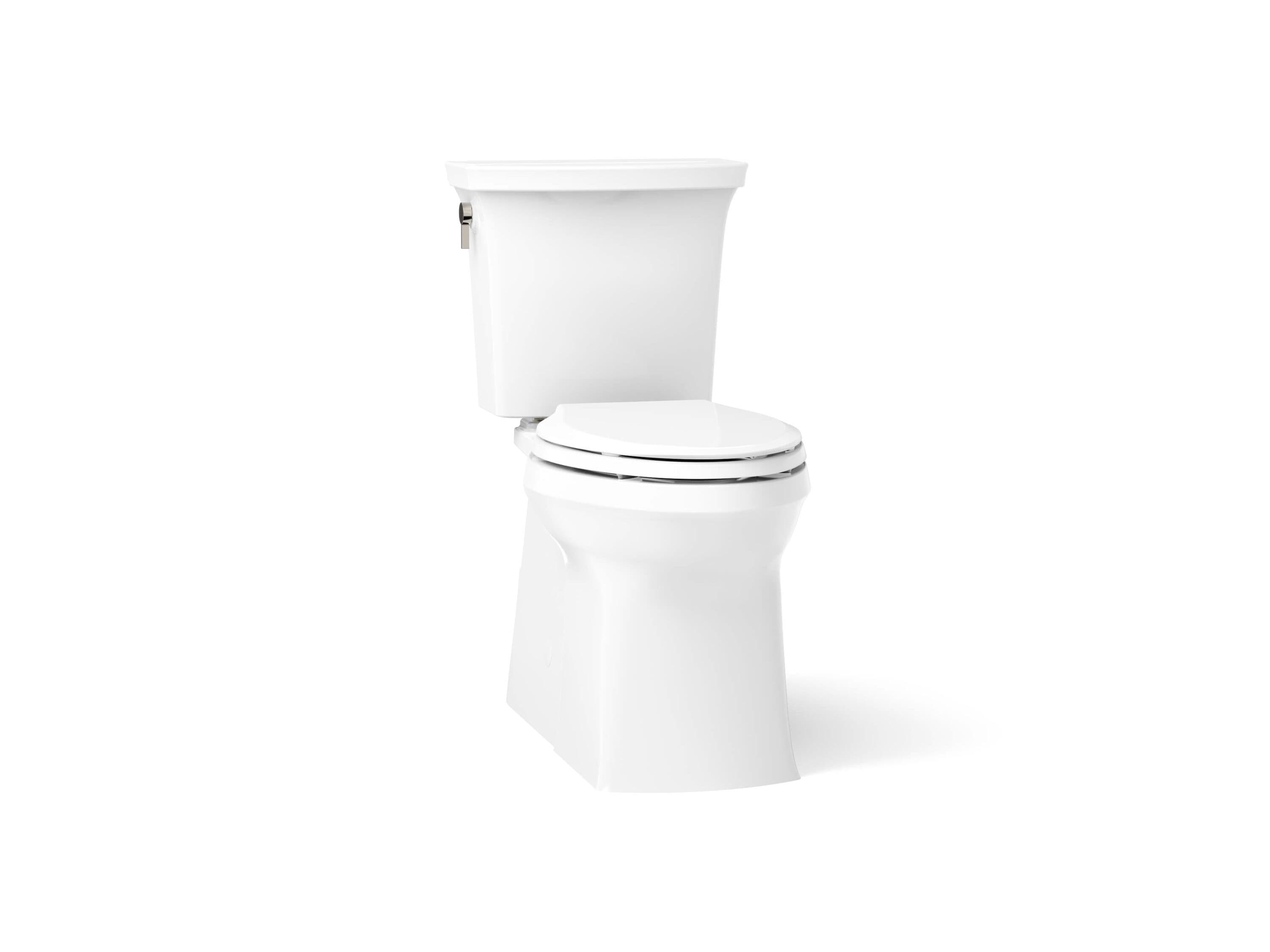 KOHLER 46018-0 Transpose The Complete Solution ContinuousClean ST White Elongated Chair height Soft Close 2-piece Toilet 12-in Rough-In WaterSense 1.28 GPF
