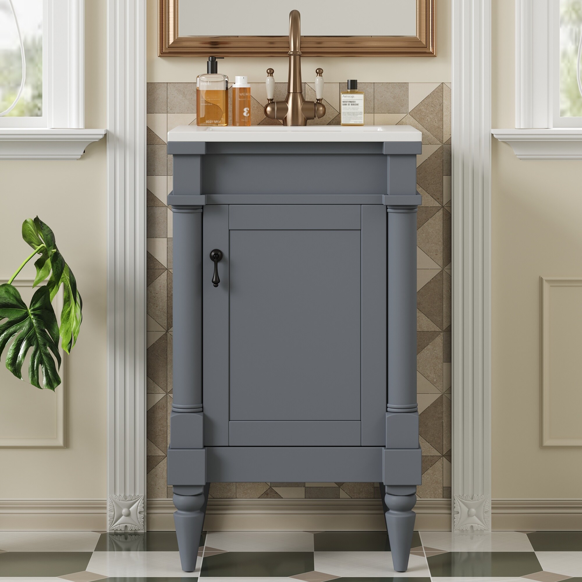 Aortzio HM-BA123-GRAY Bath-Vanity-Combo - View #4