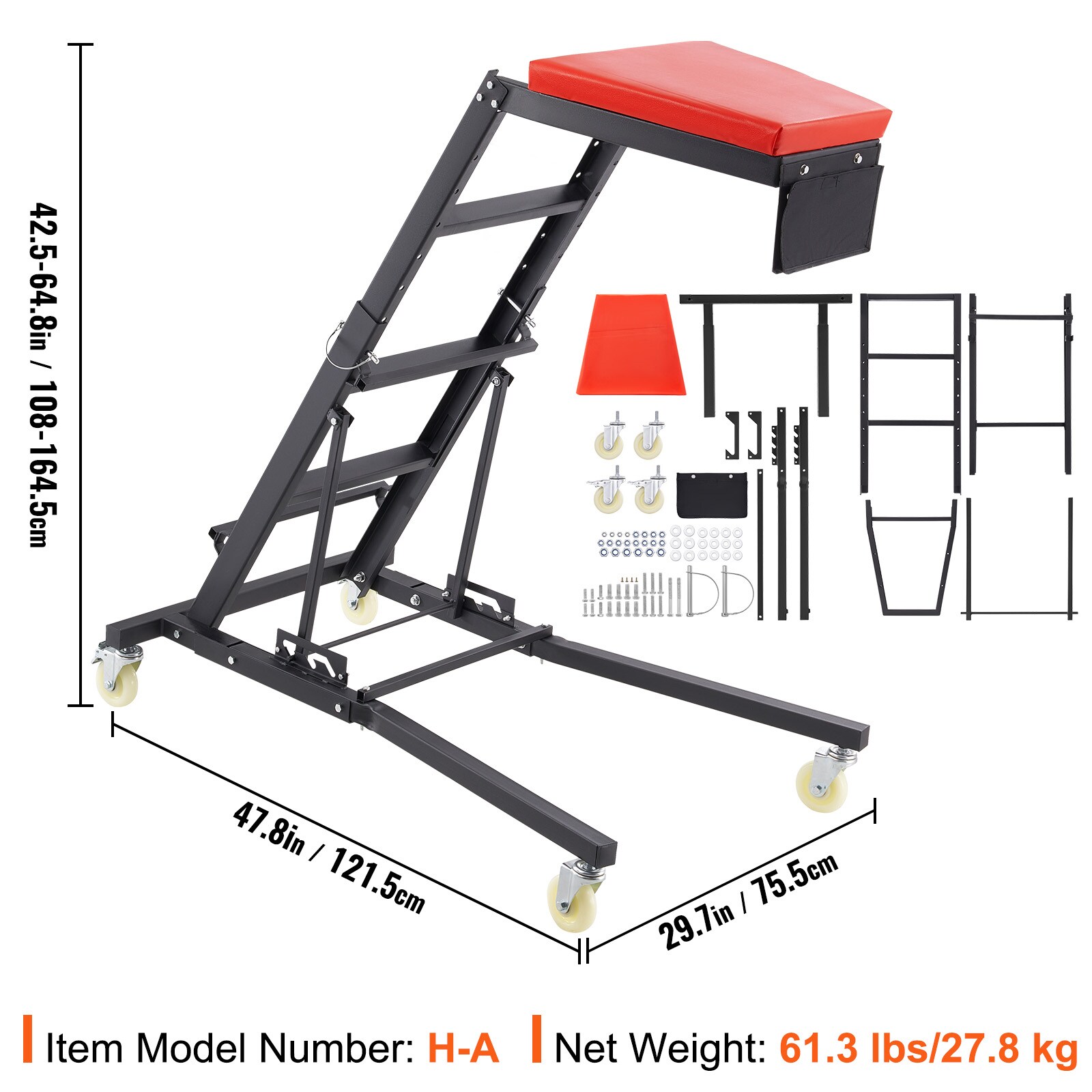 VEVOR 42.5-in x 29.7-in Creeper in the Creepers & Work Seats department at  Lowes.com