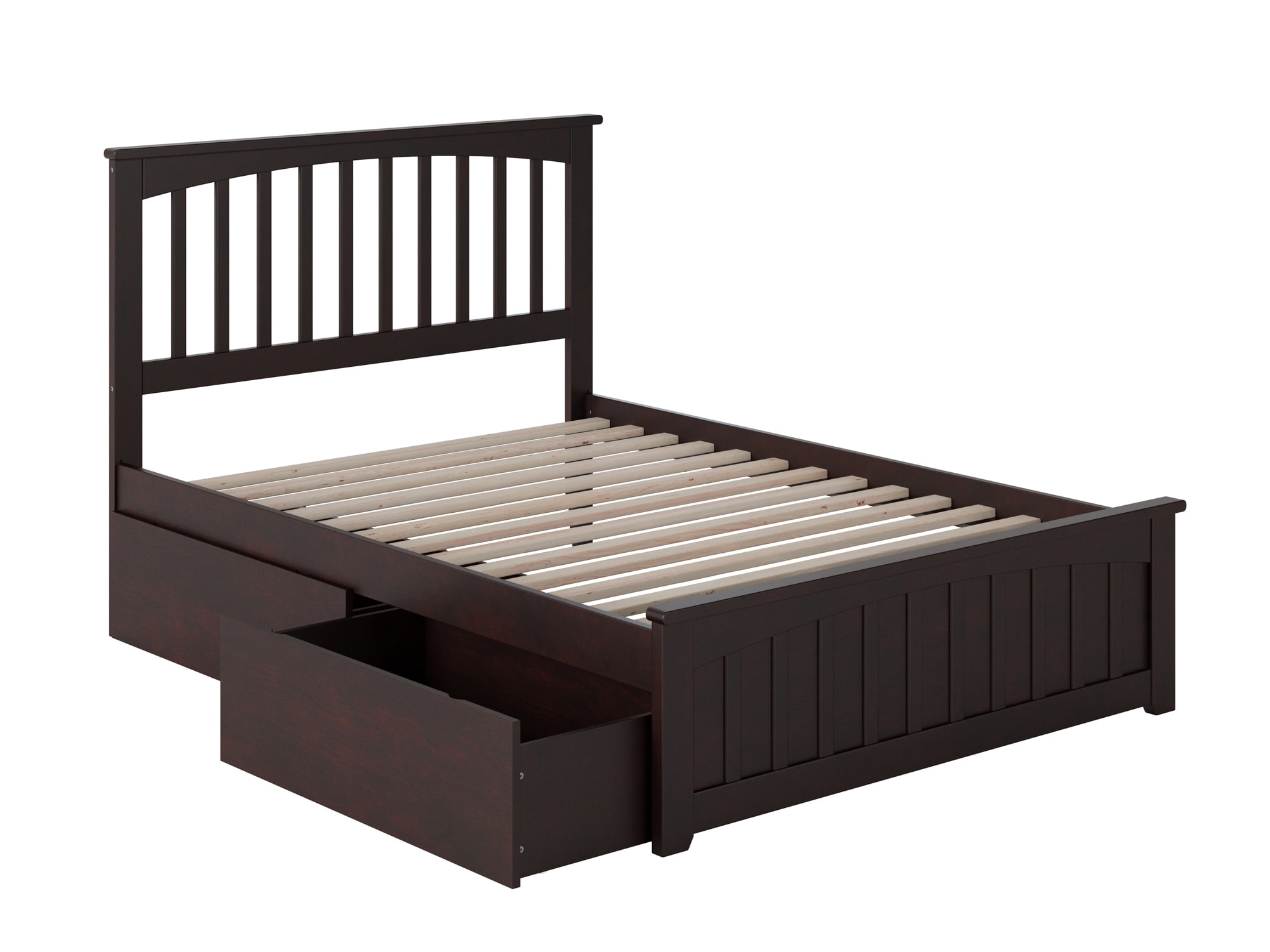 AFI Furnishings AR8736111 Mission Espresso Full Wood Platform Bed with Storage