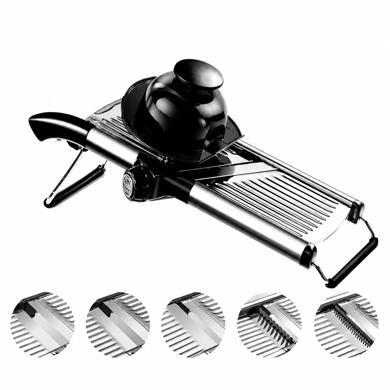 Aoibox  Adjustable Stainless Steel Mandoline Food Slicer with Julienne Cutter and Cut Resistant Gloves for Vegetables