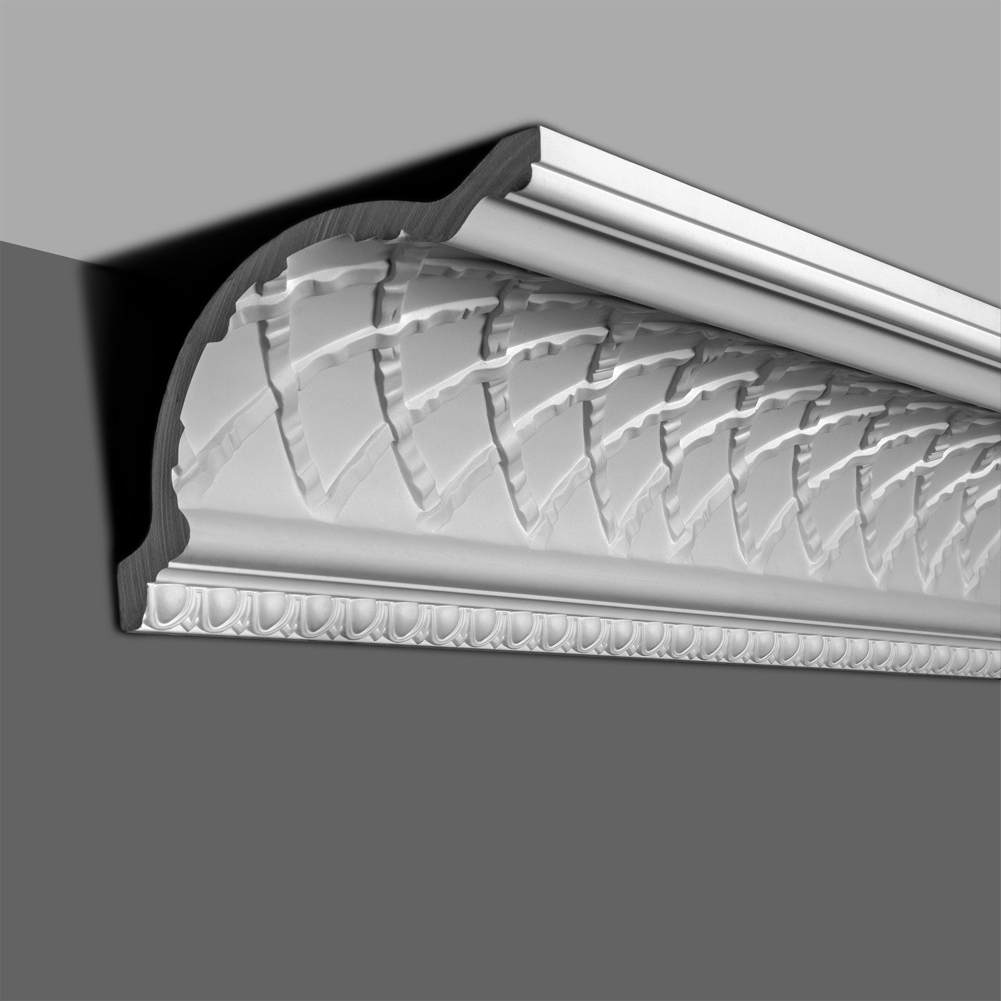 Architectural Products by Outwater 3P5.37.00857 8-ft Primed Polyurethane Crown Moulding 2.0 -Pack