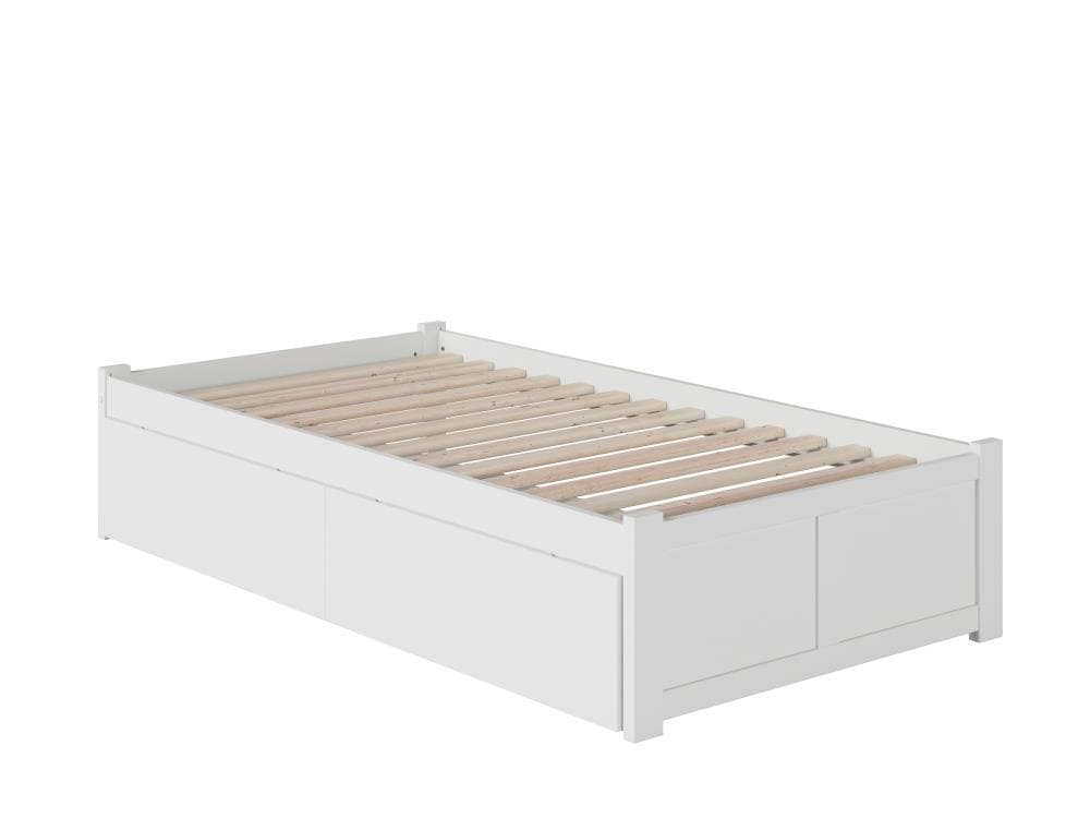 Afi Furnishings Concord White Twin, Espresso Twin Bed Frame With Storage Ikea