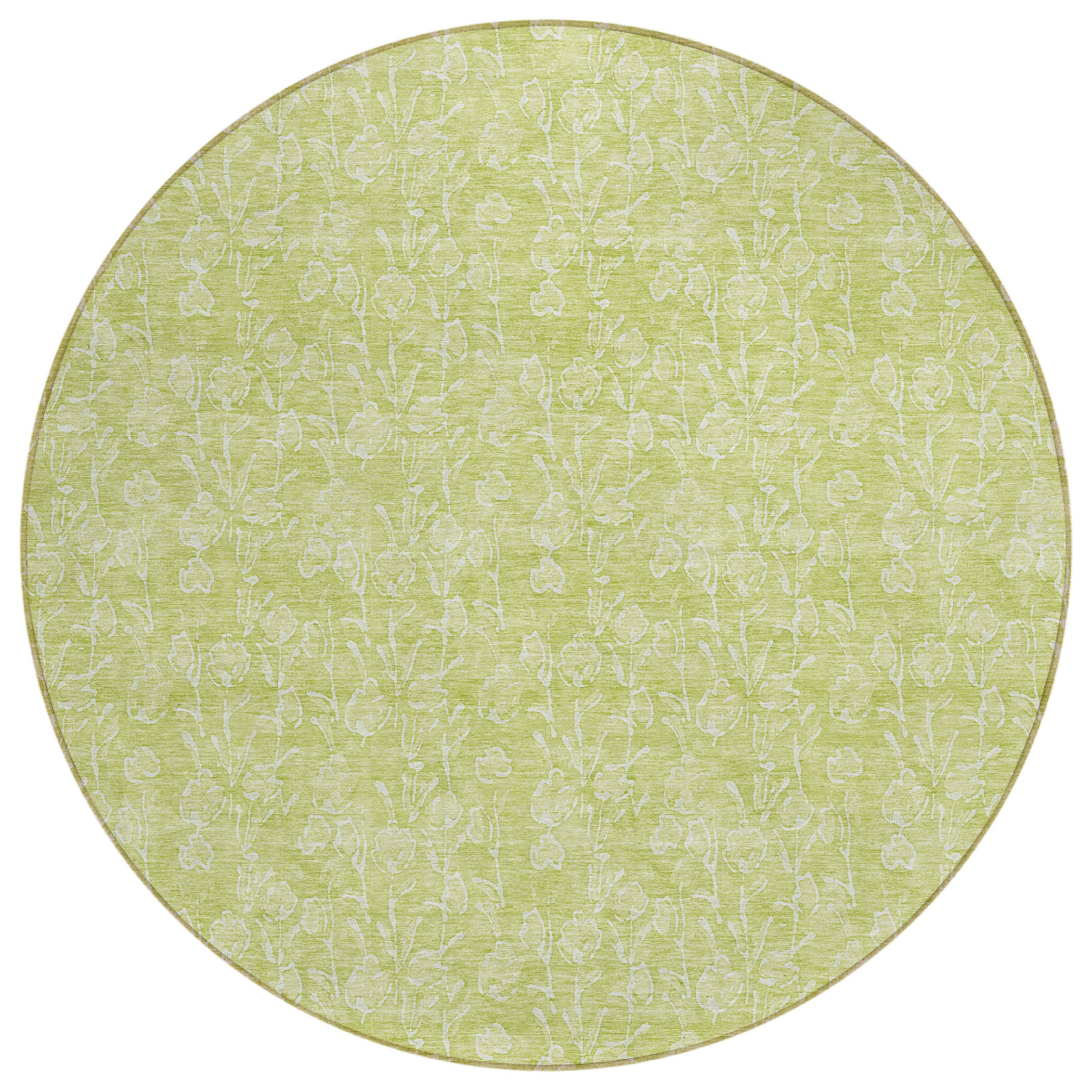 Addison Rugs ACN691AL8RO Chantille ACN691AL 8 x 8 (ft) Polyester Aloe Round Indoor/Outdoor Geometric Machine washable Area rug