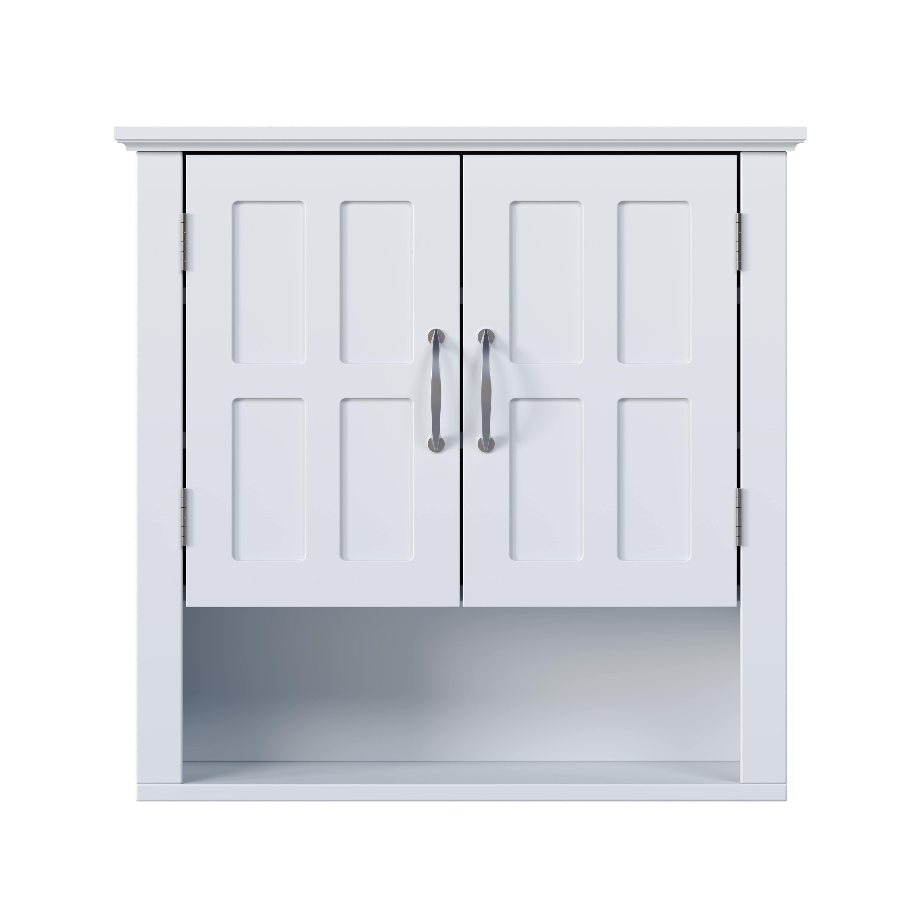 Rbied Bathroom Wall Storage Cabinet Wall Mounted Medicine Cabinet with Adjustable Shelves Multi Functional White
