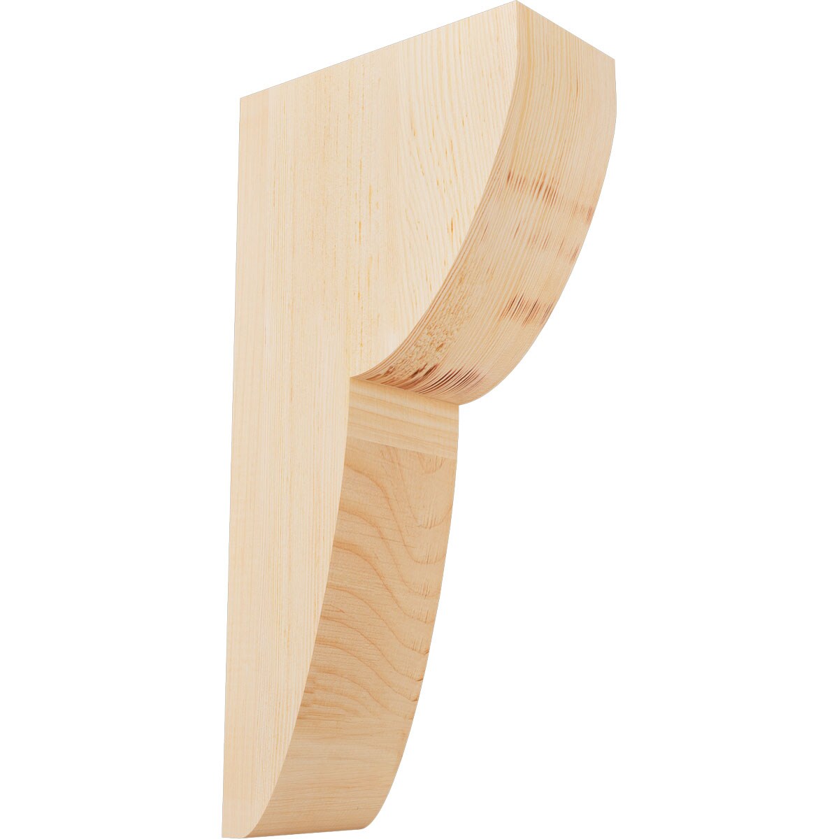 Ekena Millwork COR06X12X24CRE00SDF 5-1/2-in x 12-in x 24-in Crestline Unfinished Douglas fir Wood Paintable/Stainable Corbel