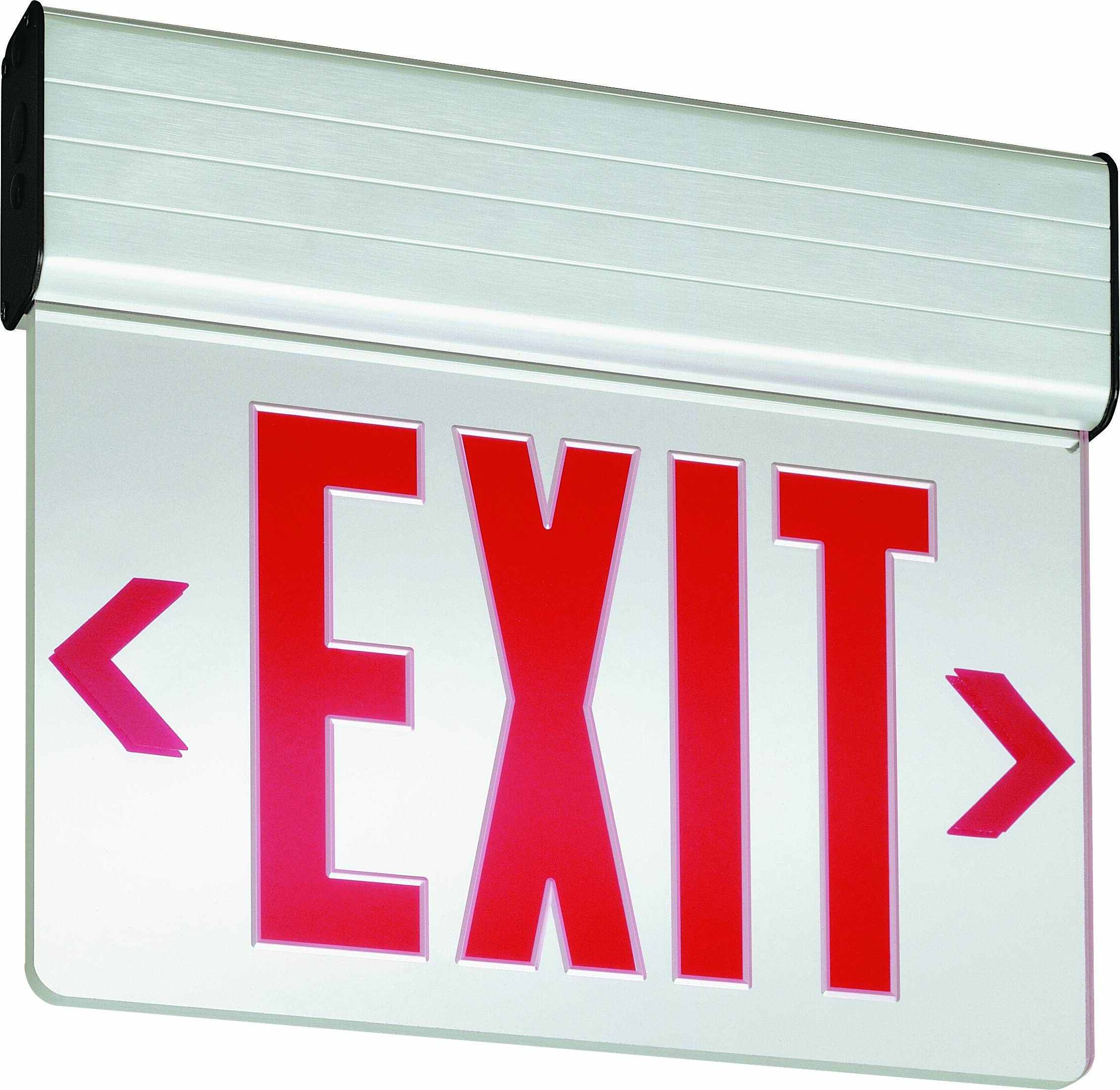 Lithonia Lighting 3 -Watt 120/277 -Volt LED Silver Hardwired Emergency light with Red Lights #EDG1RELM6