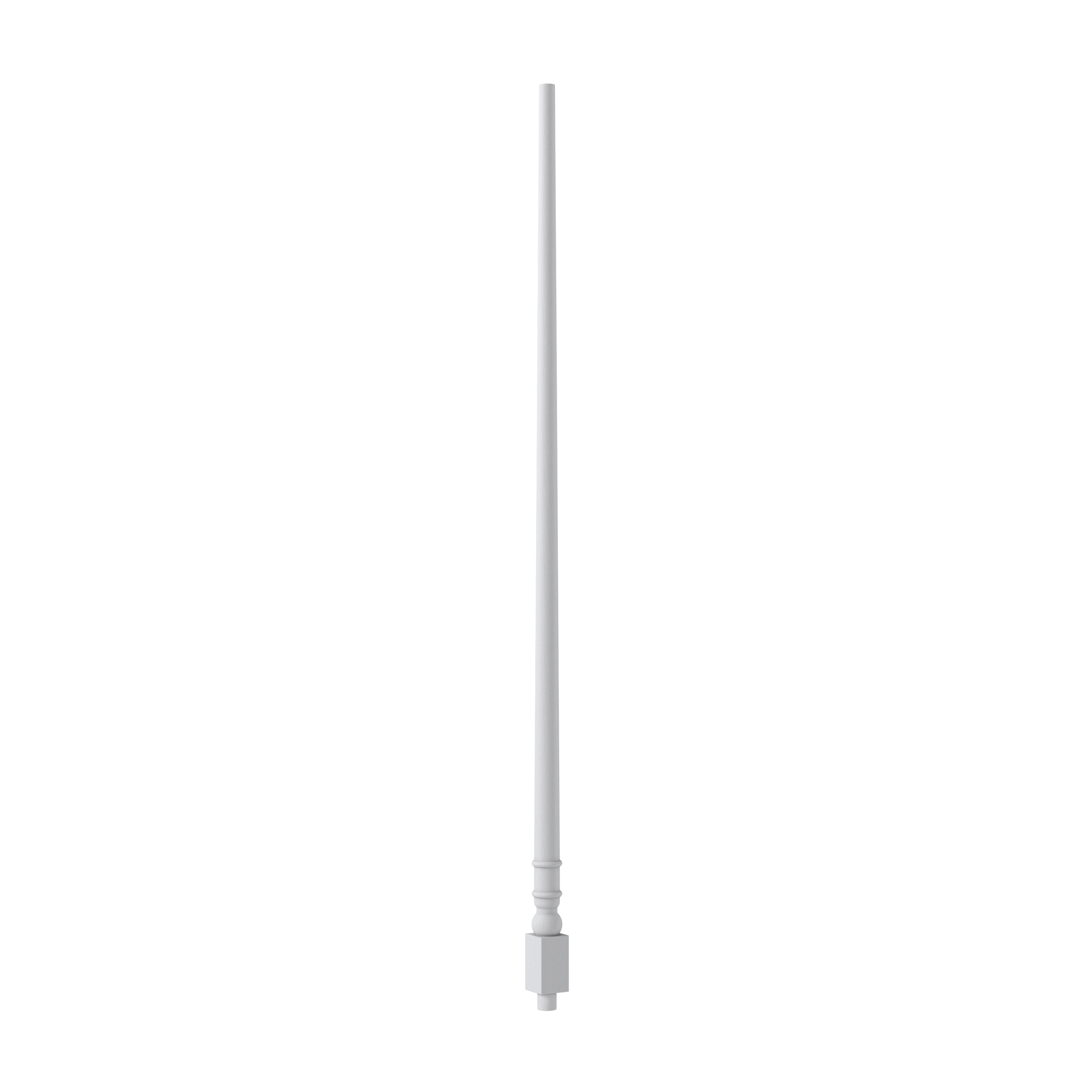 Crown Heritage 459589236 36-in x 1.25-in Colonial Primed White Pin Top Turned Stair Baluster