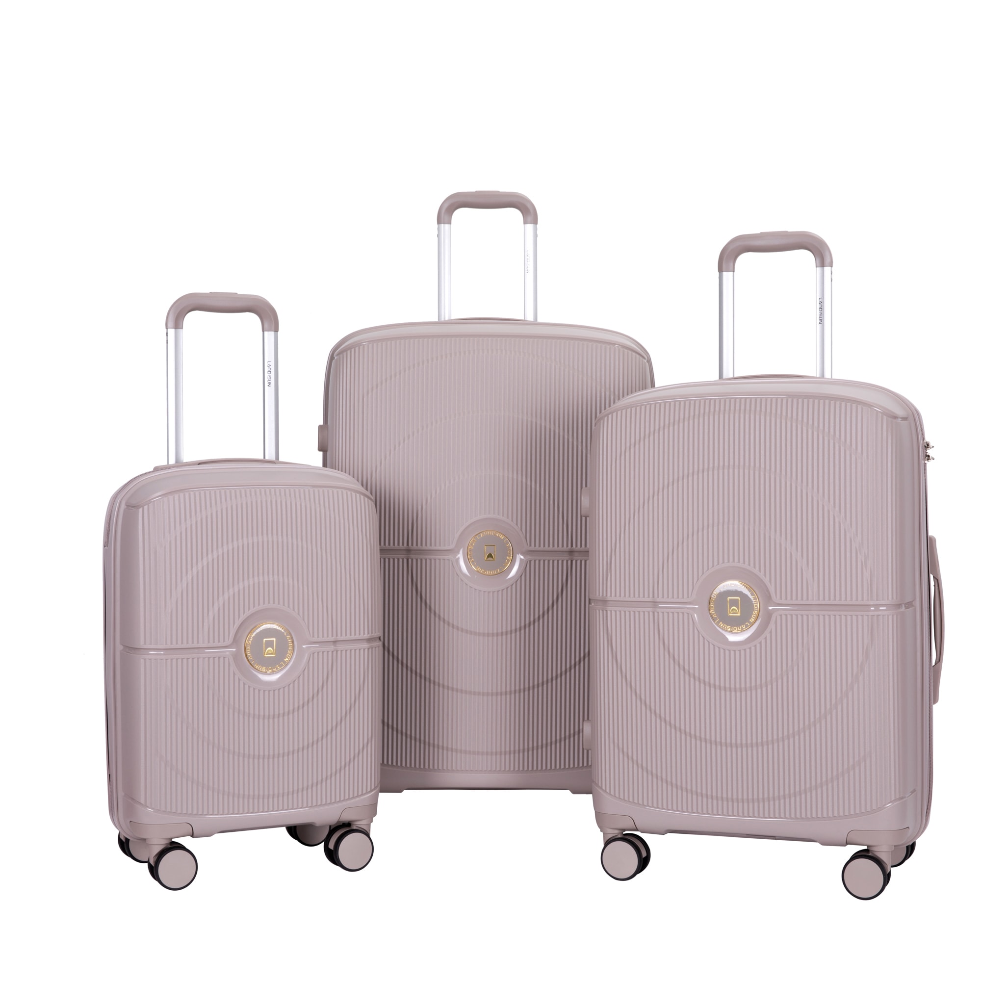 SINOFURN SYD9200004RD 19.3x12x29.1 Greige Plastic Hardshell Suitcase set 3 -Bag