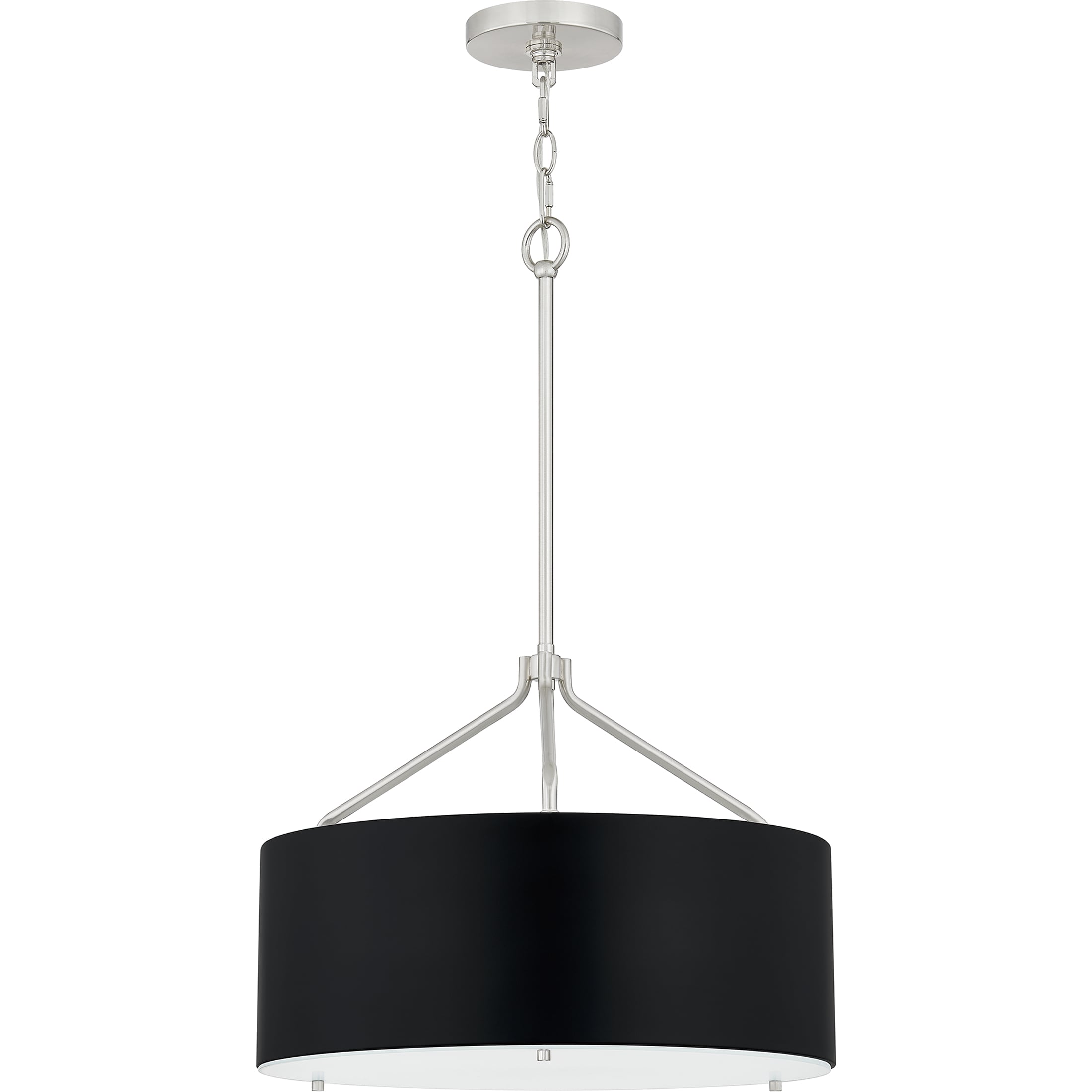 Quoizel Covington 3-Light Matte Black and Brushed Nickel Modern ...