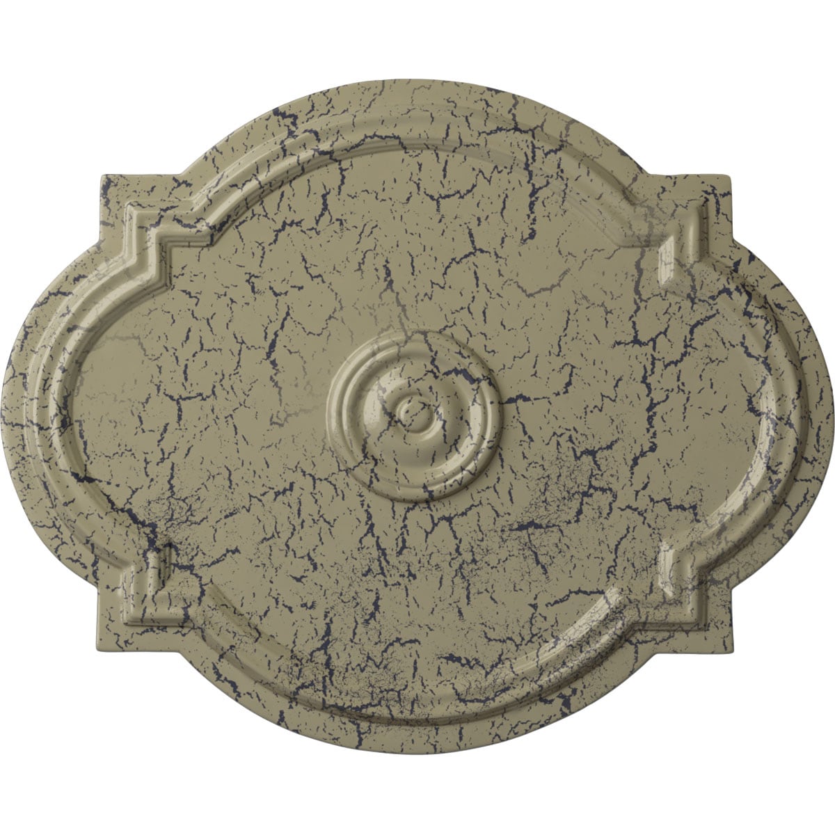 Ekena Millwork CM21WACSC Waltz 17.375-in W x 21.25-in L Painted Castle Stone Crackle Polyurethane Whole Ceiling Medallion