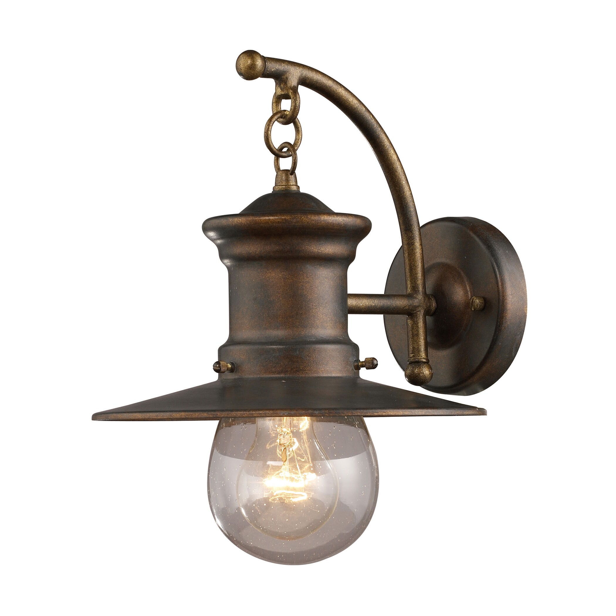 Westmore Lighting OD60051 Del Mar 1 -Light 12-in H Bronze Hardwired Outdoor Wall Light