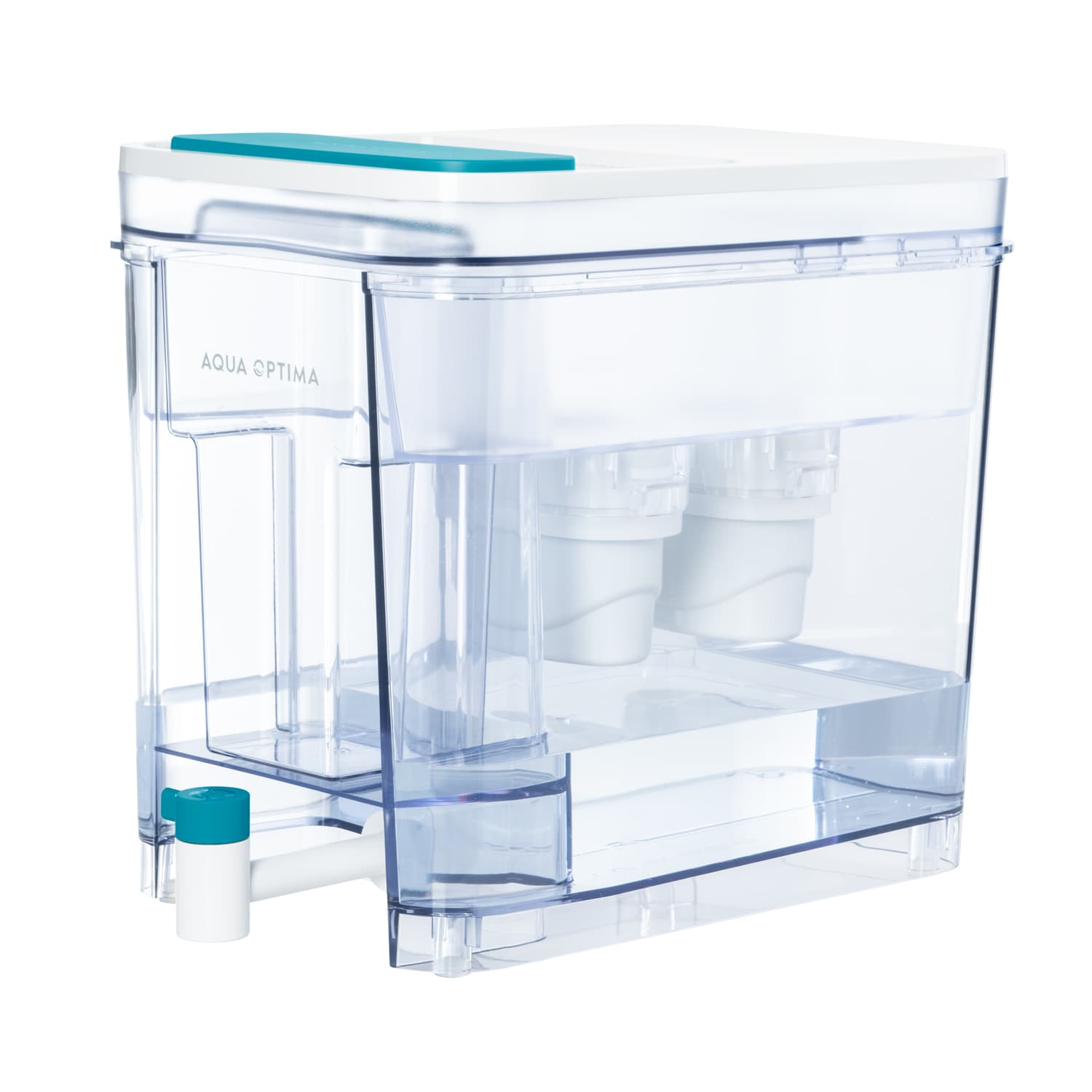 Perfect Pour XL 35-Cup Blue Water Filter Dispenser with Evolve+ Filters