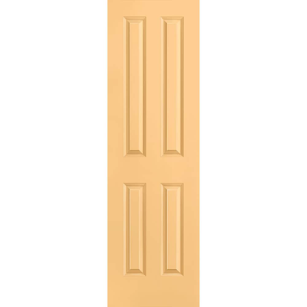 Masonite 1316438 Traditional 24-in x 80-in Marigold 4 panel square Smooth Solid core Prefinished Molded composite Slab Door