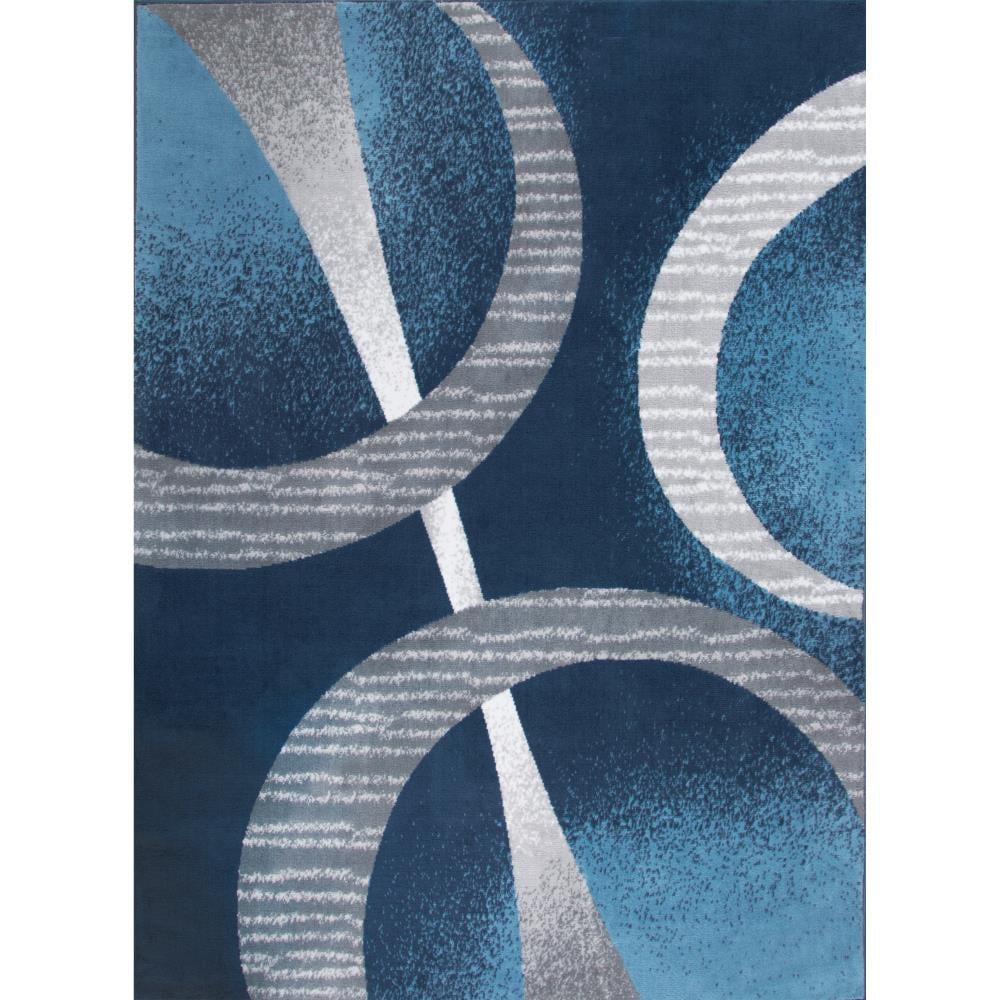 Home Dynamix 5-5194-859 Premium Melia 2 x 3 (ft) Loomed Polypropylene Blue Rectangular Indoor Geometric Mid-Century Modern Area rug