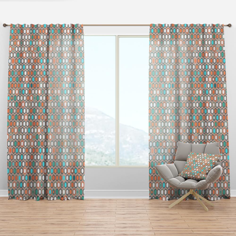 Designart CTN24368-52-90 90-Inches Multiple colors/finishes Abstract Room darkening Thermal lined Rod pocket Single curtain panel