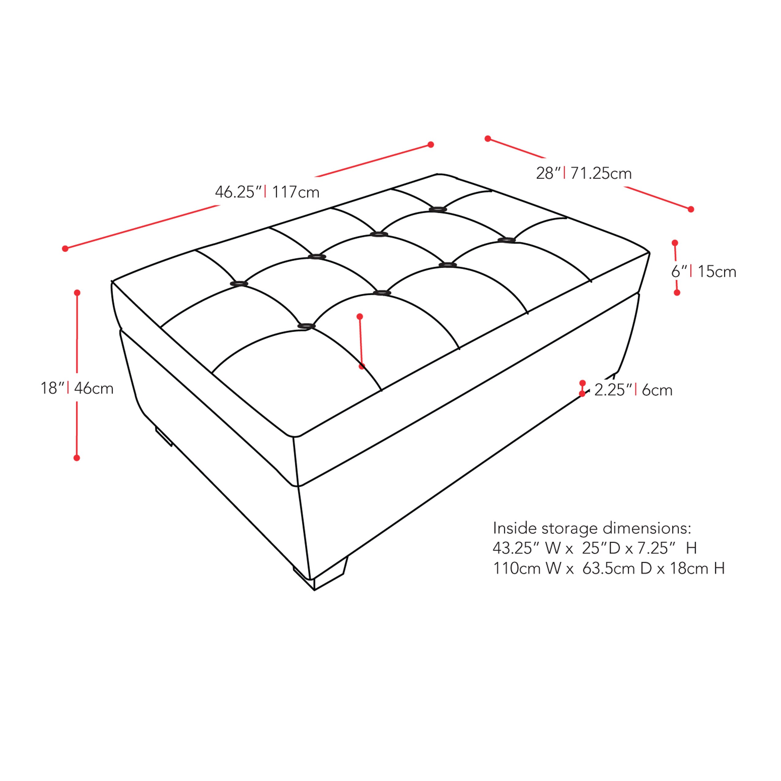 CorLiving LAD-113-O Indoor-Ottomans - View #4