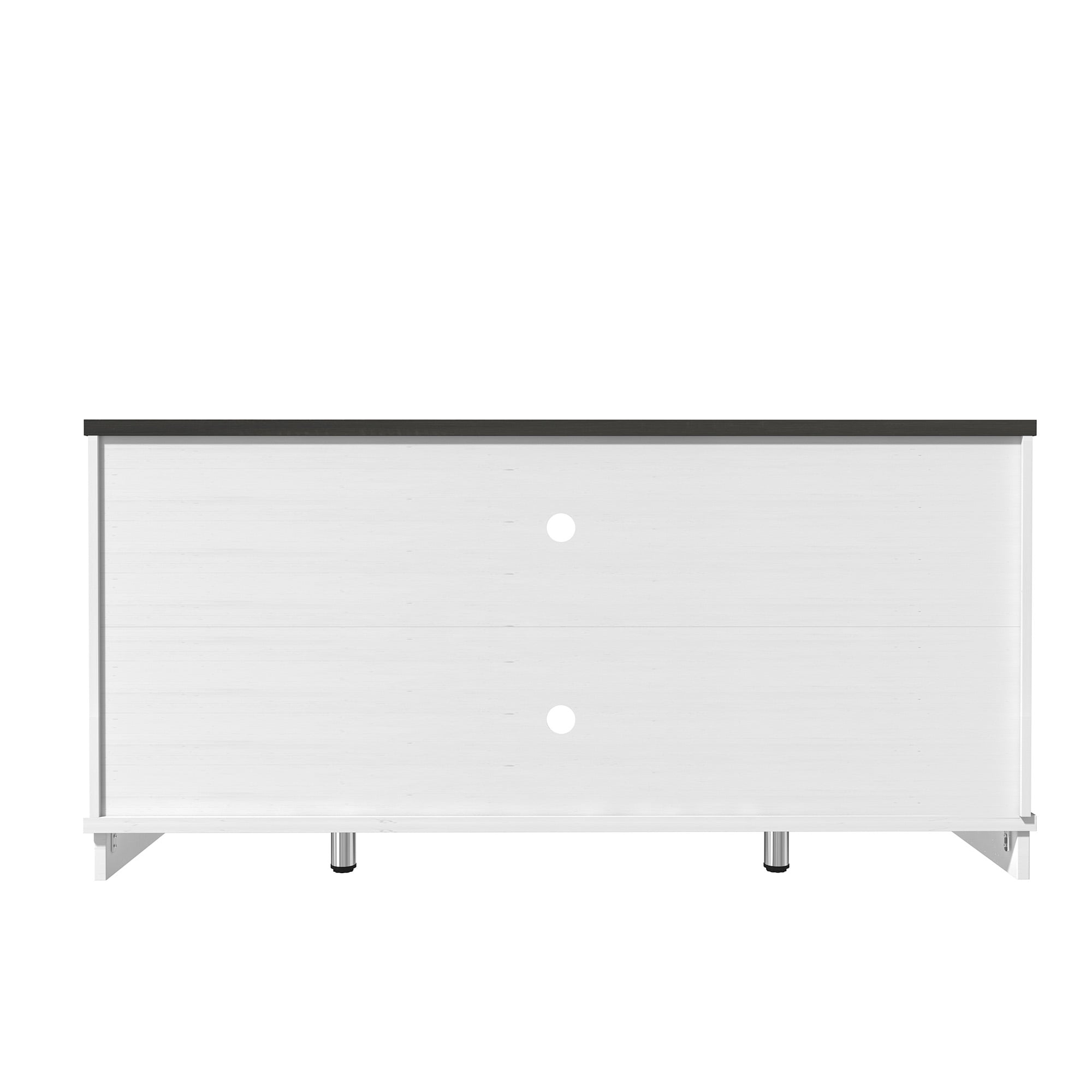White Farmhouse 58" TV Stand with Sliding Barn Doors