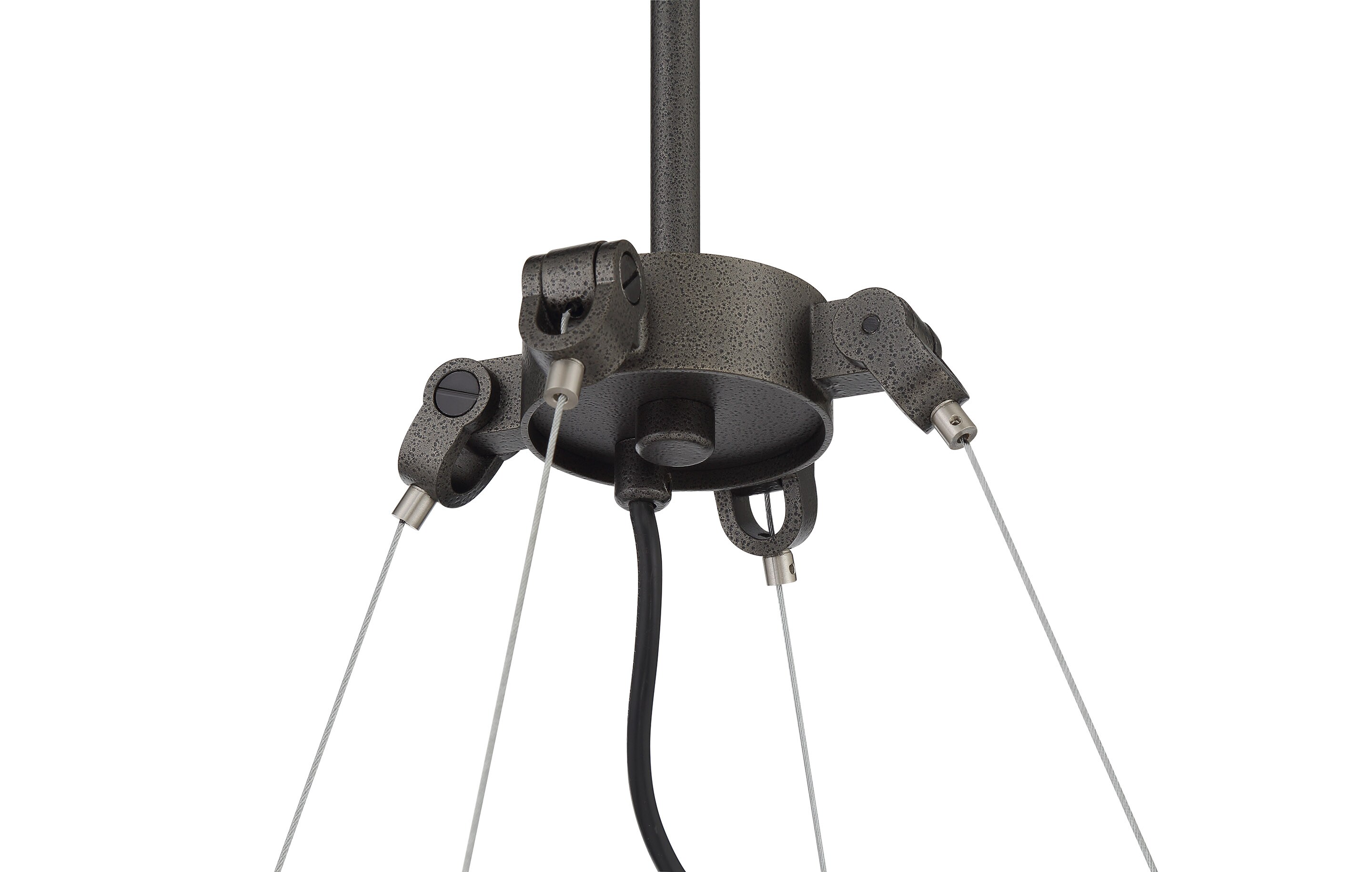 Graham Avenue Smoked Iron & Brushed Nickel 4-Light Chandelier