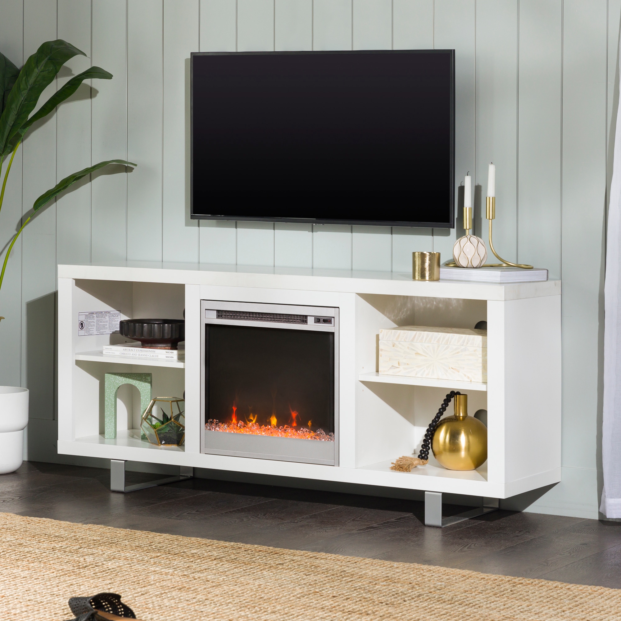 Walker Edison W58FP18SMWH Electric-Fireplaces - View #6