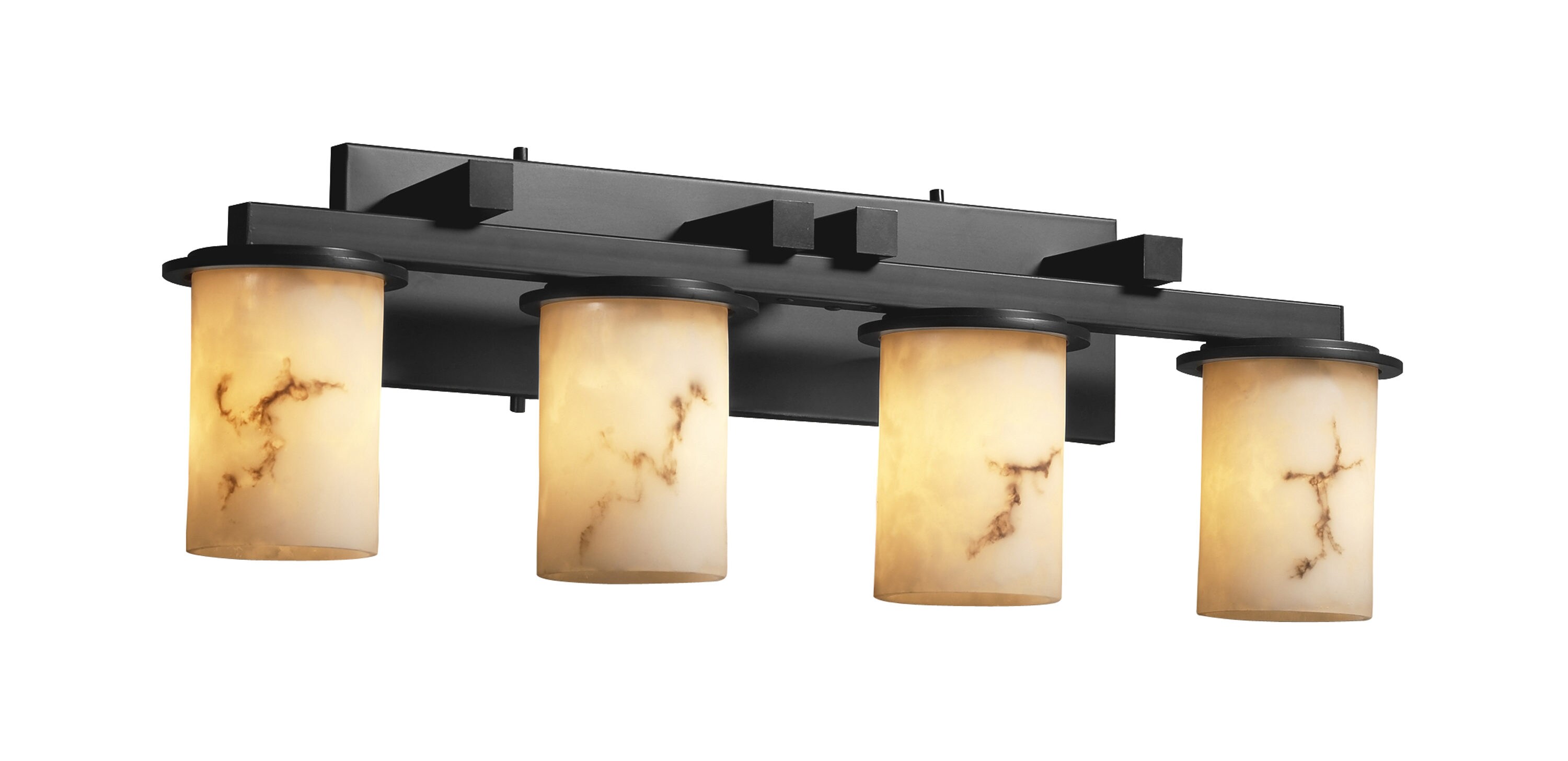 Justice Design Group FAL-8774-10-DBRZ LumenAria 29-in 4-Light Dark Bronze Transitional Vanity Light