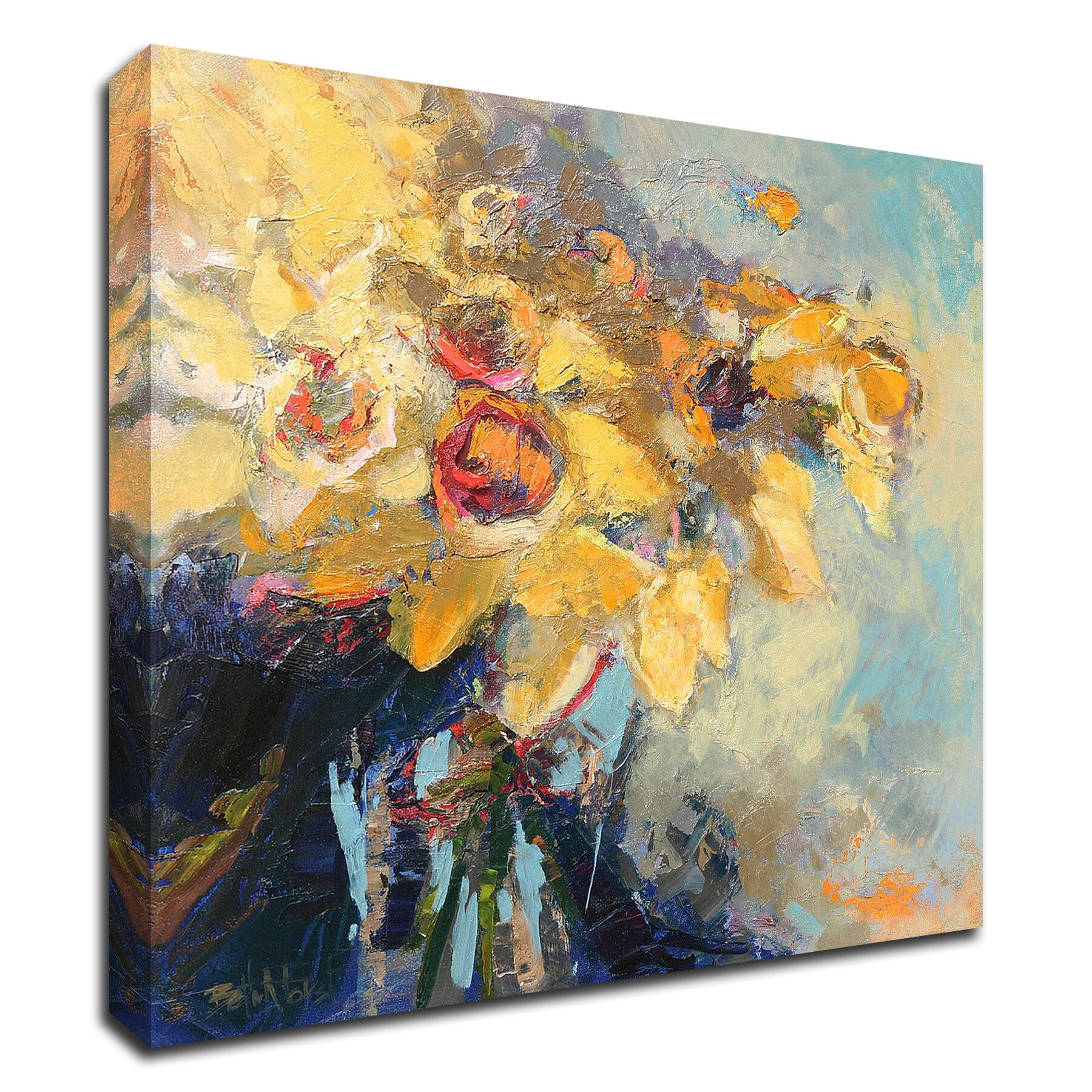 Tangletown Fine Art 8F606DC-2424 Daffy Do Beth A. Forst 24-in H x 24-in W Abstract Print on Canvas