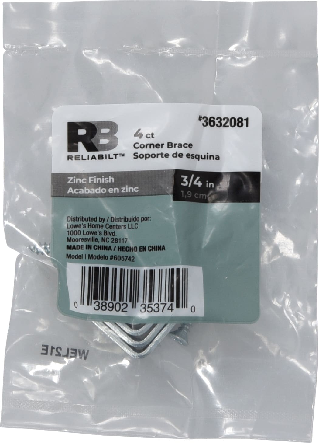 RELIABILT 605742 Mending-Plates-Brackets-Braces - View #3