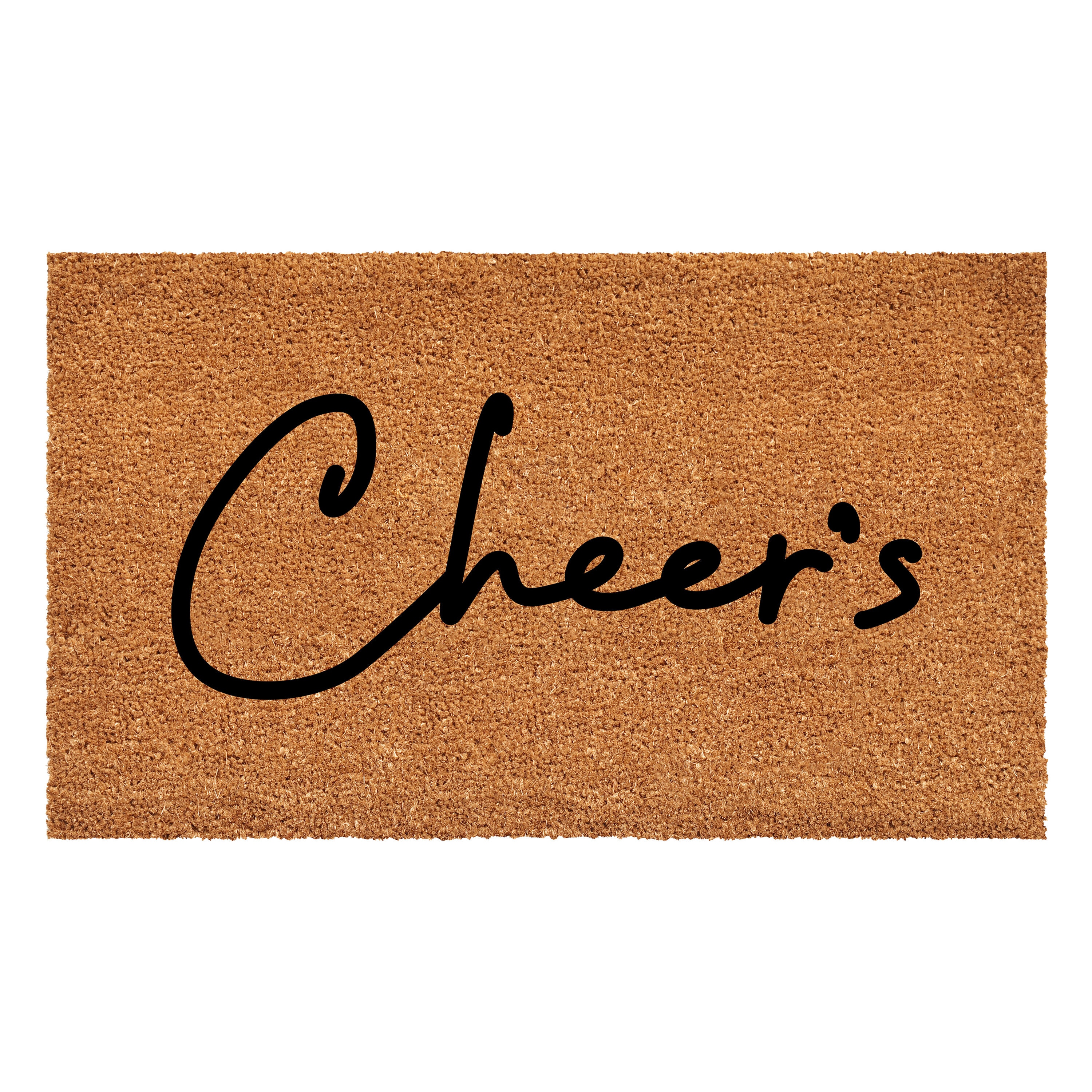 Callowaymills 108473048 Black, Natural Coir/Vinyl Rectangular Indoor or outdoor Decorative Door mat