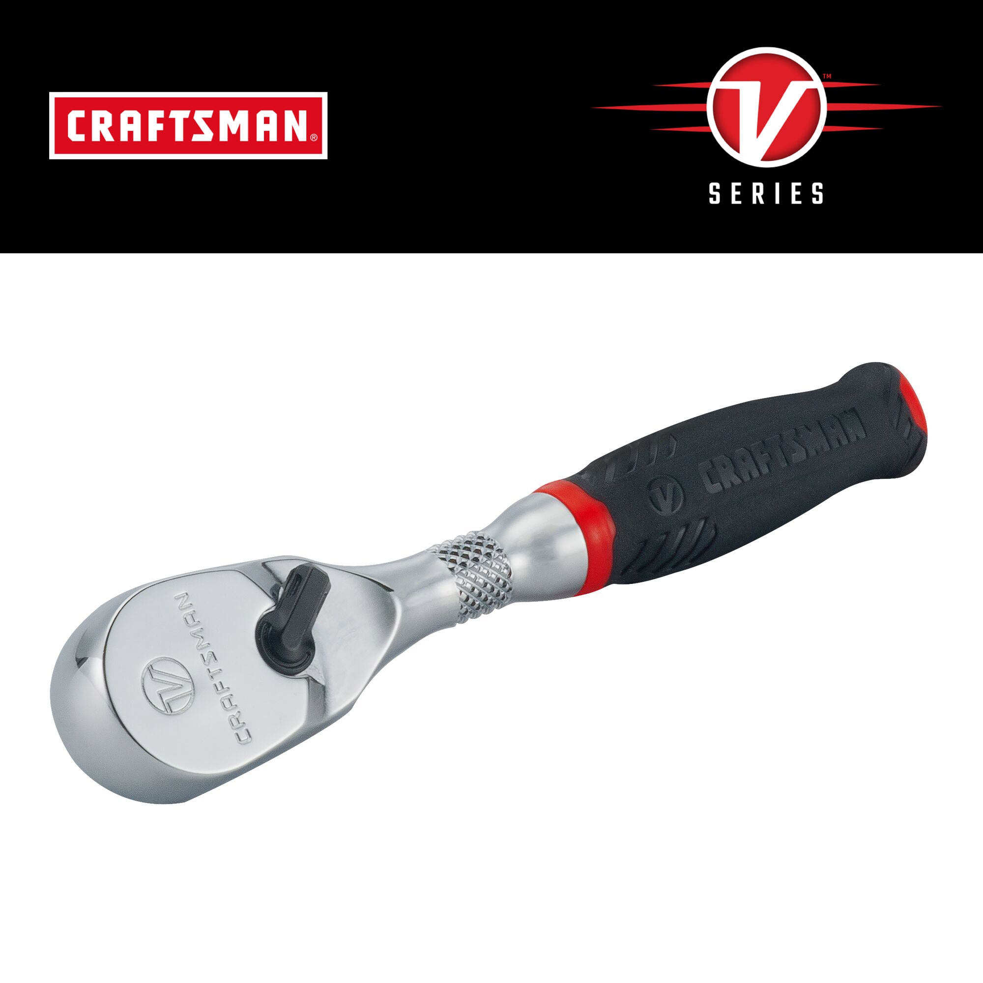 CRAFTSMAN V-Series 80-Tooth 1/4-in Drive Comfort Grip Handle