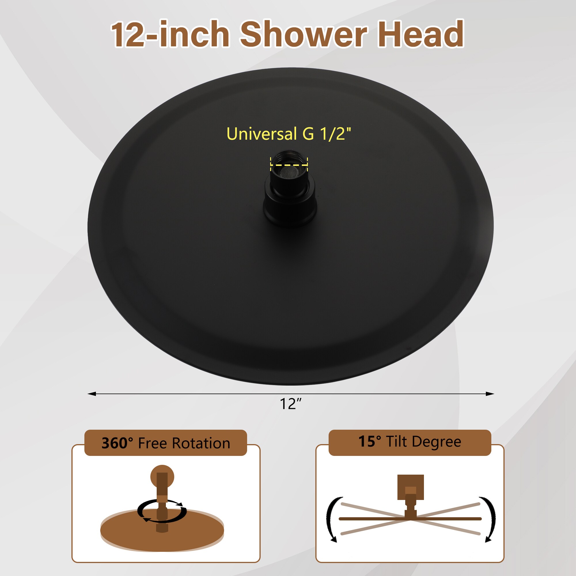 CASAINC CASATW2501-5ORB Fixed-Showerhead - View #5
