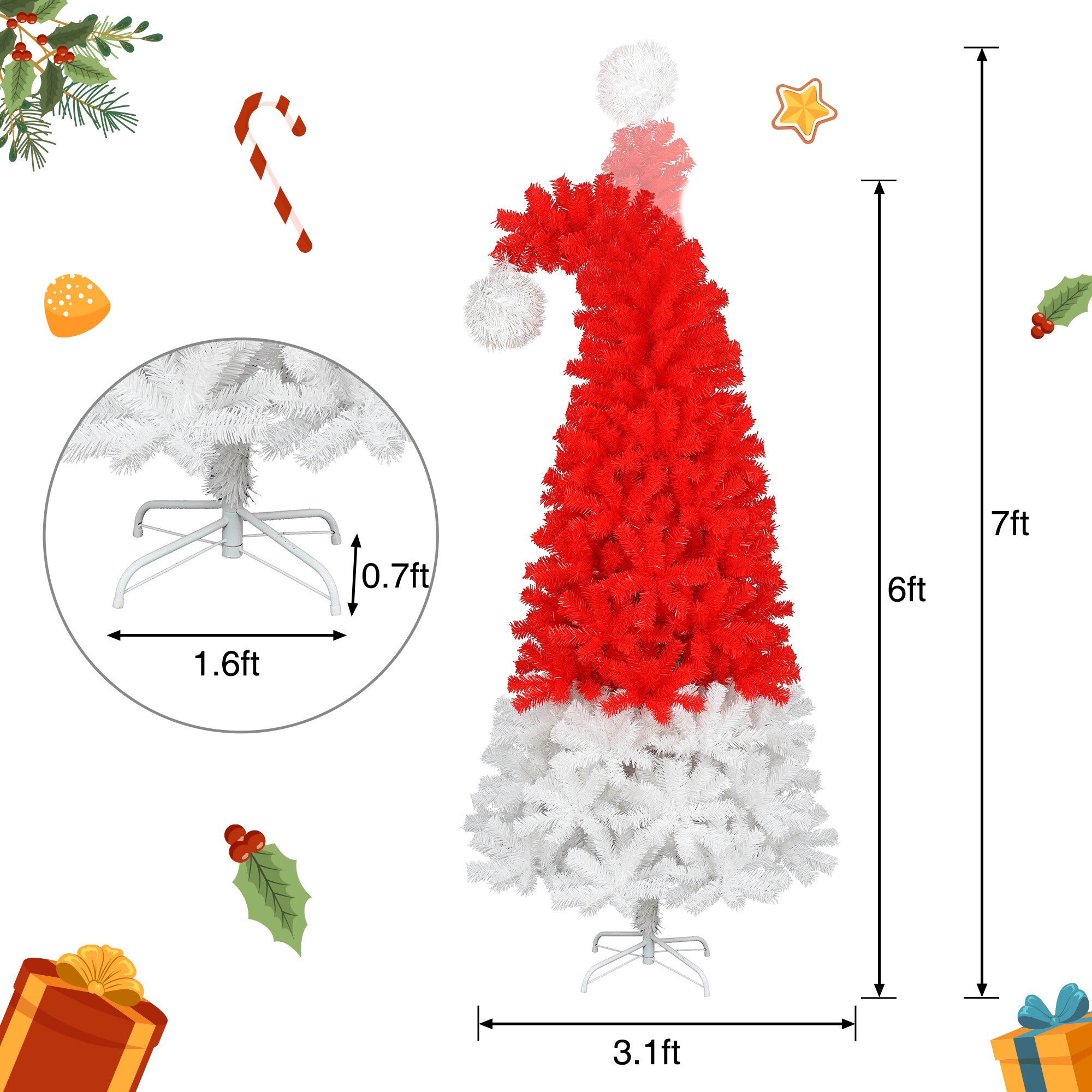 Wooakway FXLS0604-511Z83 Artificial-Christmas-Trees - View #7