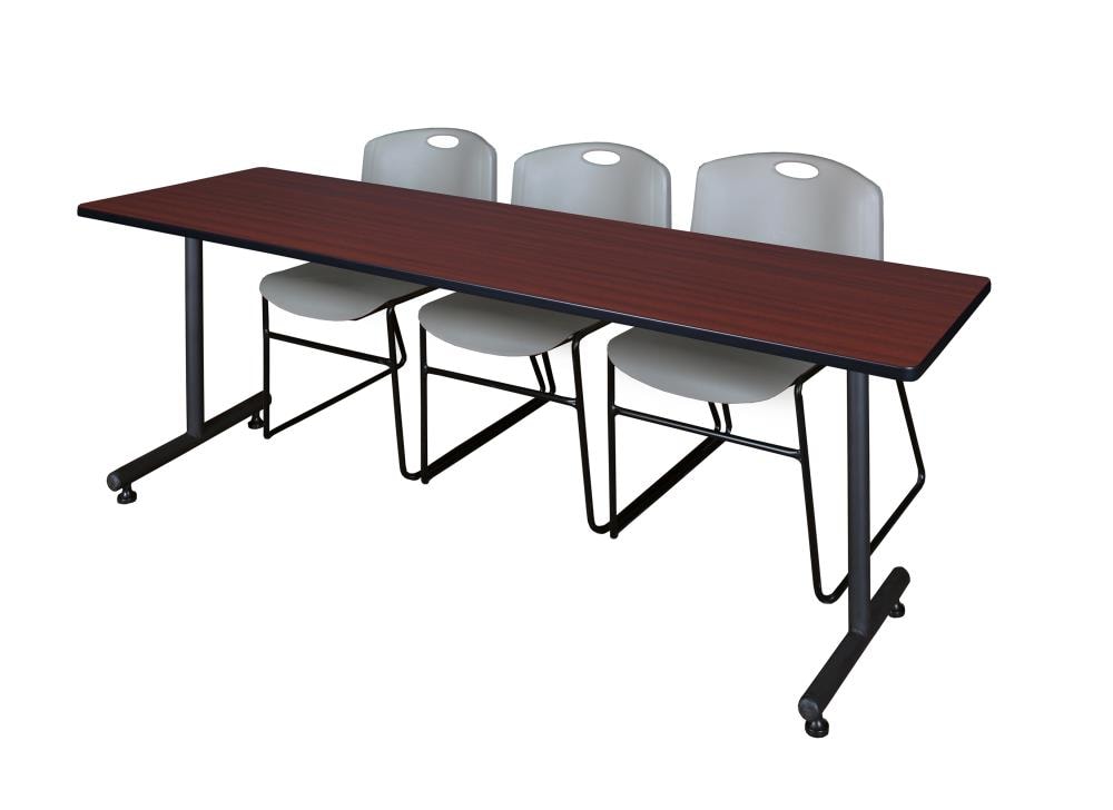 Regency MKTRCT8424MH44GY Training Brown 4-Person Training Table (84-in W x 29-in H)