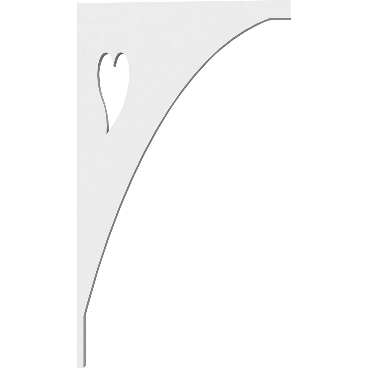 Ekena Millwork BKTP01X07X12WN Exterior-Brackets-Braces - View #3