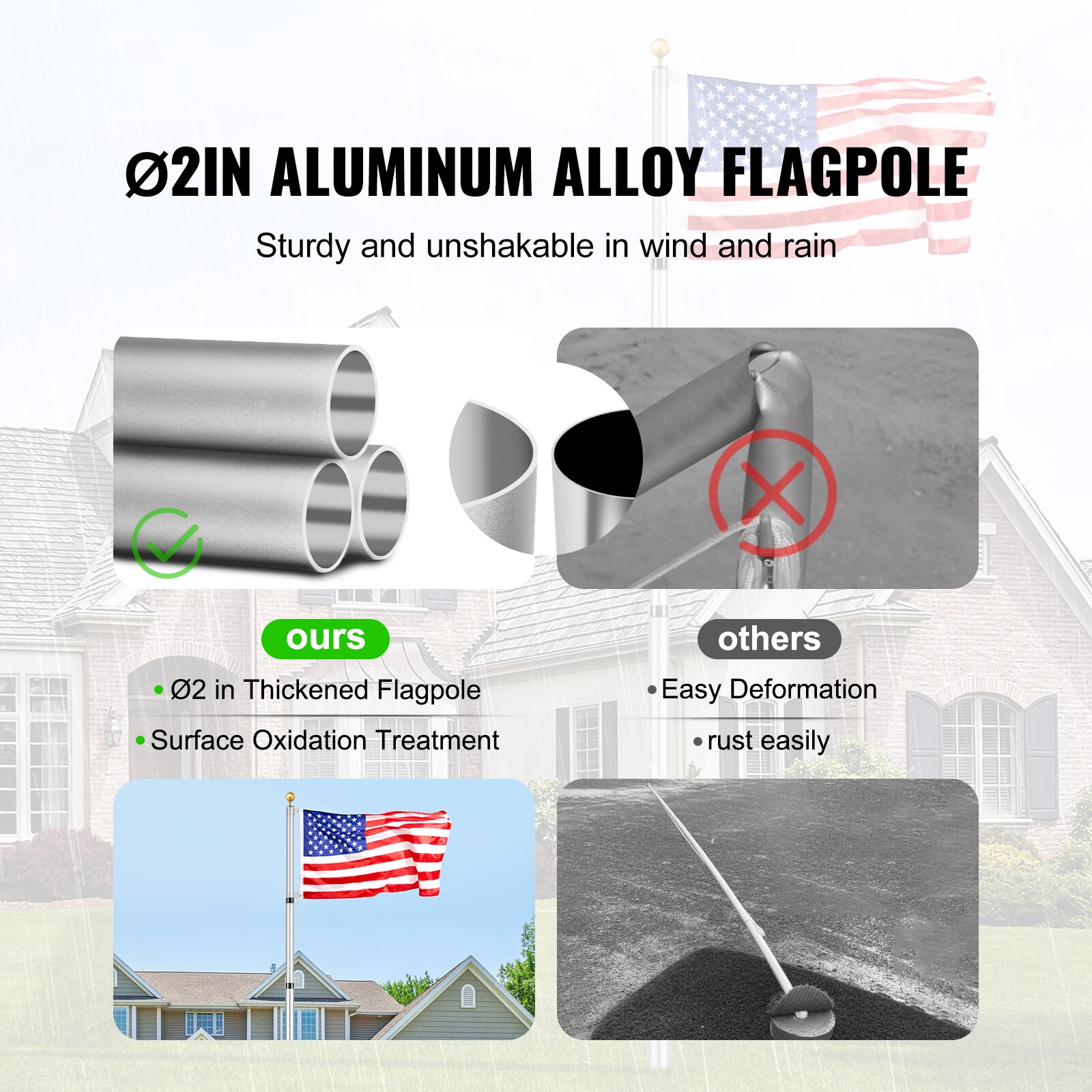 VEVOR SCQGTJSSSYS305114V0 Flag-Poles - View #2