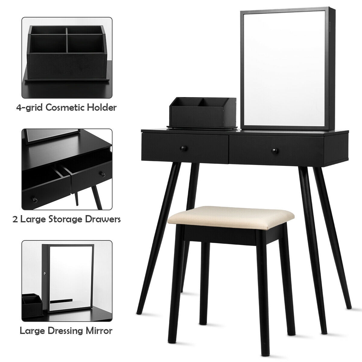 CASAINC WF-HW61531BK-LA Bedroom-Vanities - View #7