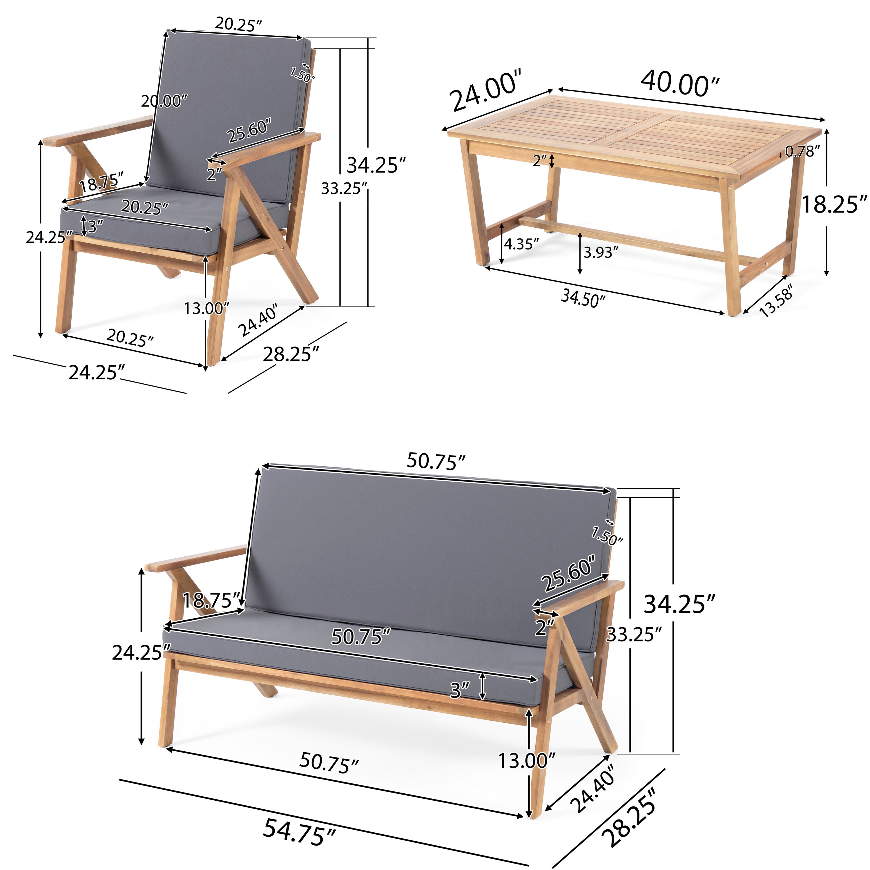 AHIOU HOME ZAAHG-59411SF Patio-Conversation-Sets - View #12