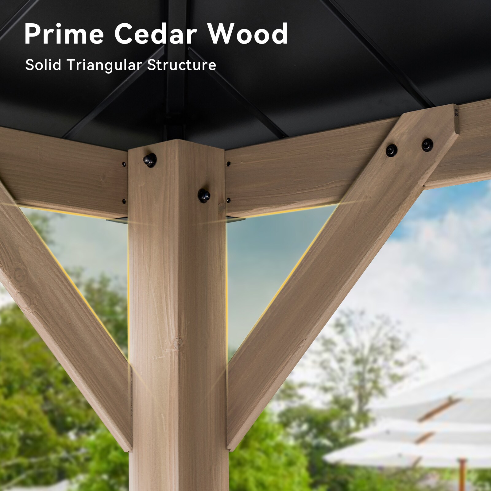 AOXUN AX-406L28 Wood-Resin-Gazebos - View #2