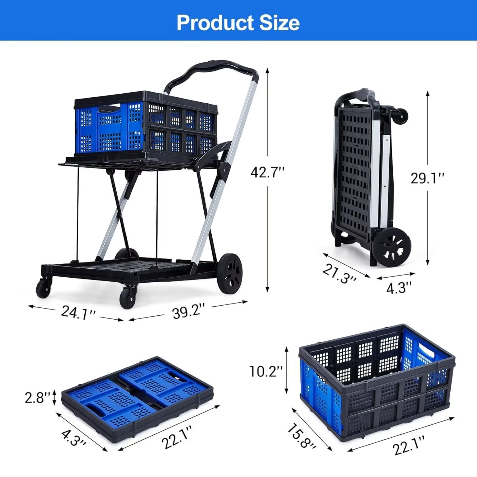 Qeetex JXNAG-PHO-16N9ZCQ3 Utility-Carts - View #3