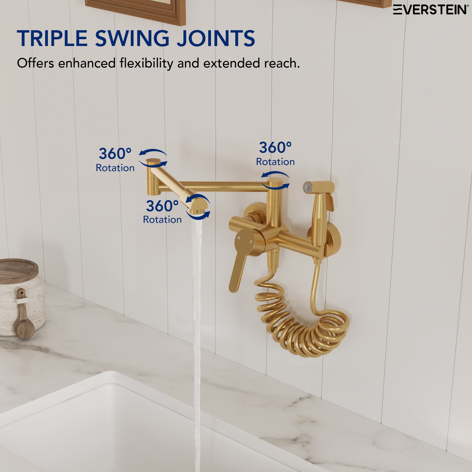 EVERSTEIN SFS-1087-GD Kitchen-Faucets - View #4