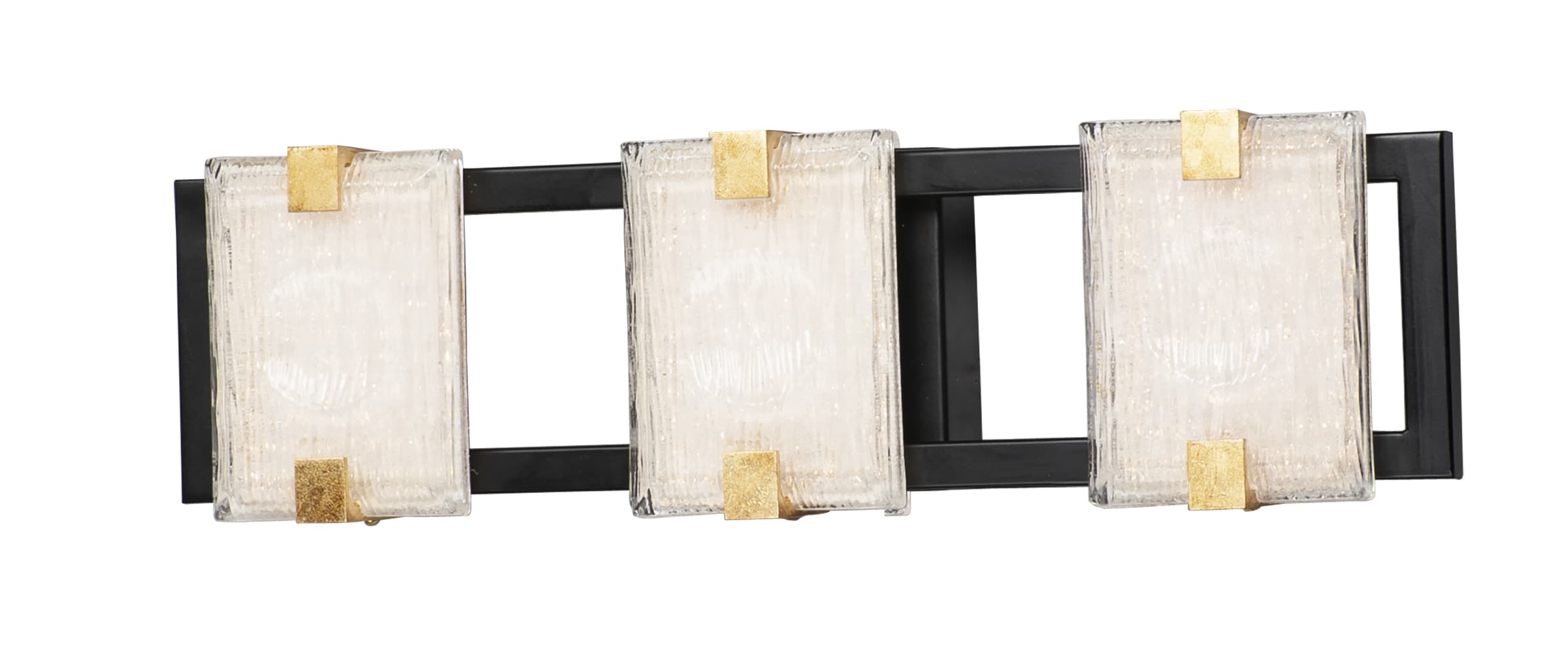 Maxim Lighting 39532CYBKGL Radiant 20.5-in 3 -Light Multiple finishes Multiple colors Integrated LED Transitional Vanity light